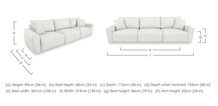 Gemini Leather 3 Seater Remote Control Power Glider Sofa in  on Furniture Village