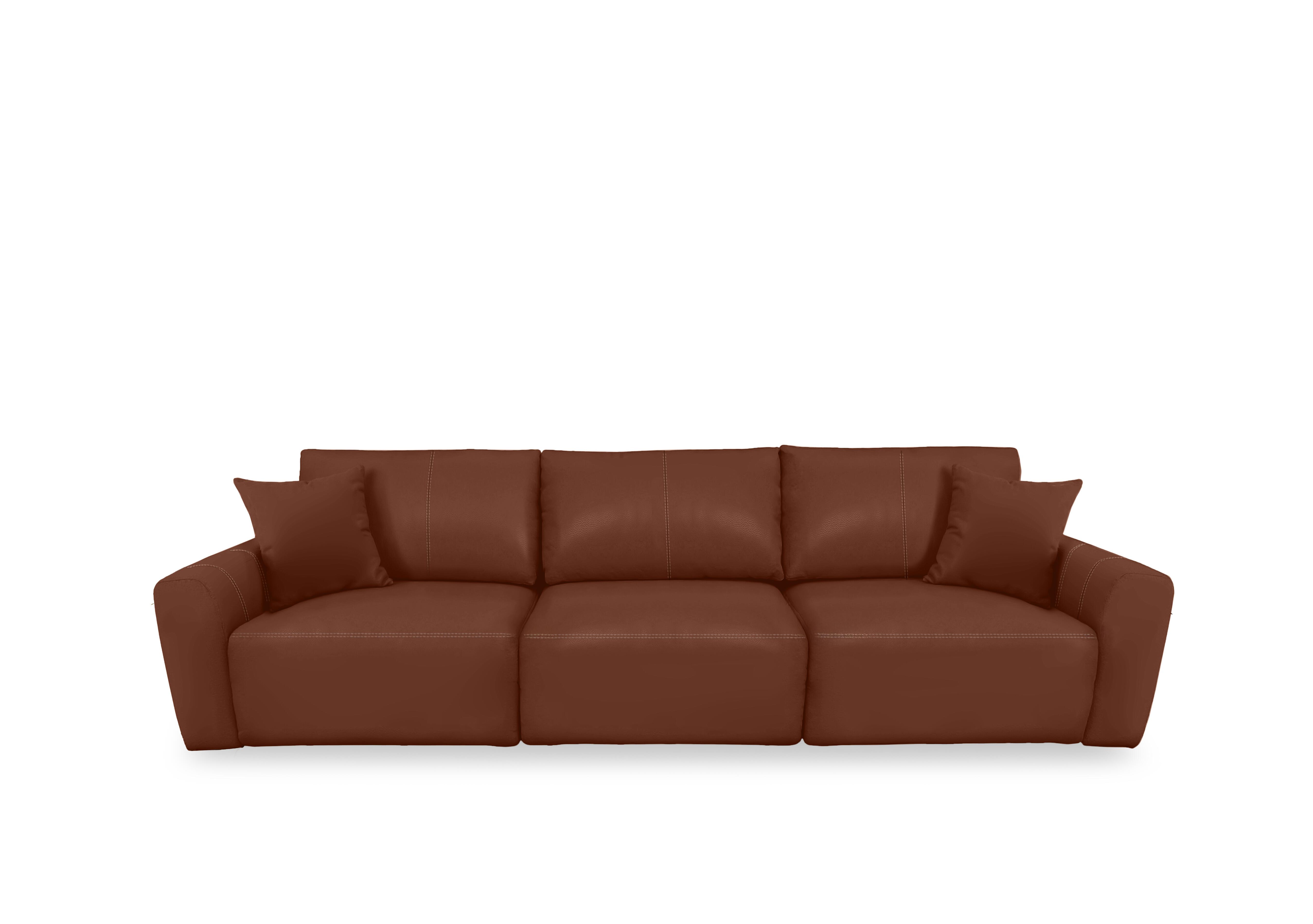 Gemini Leather 3 Seater Power Glider Sofa in Nc-605d Warm Brown on Furniture Village