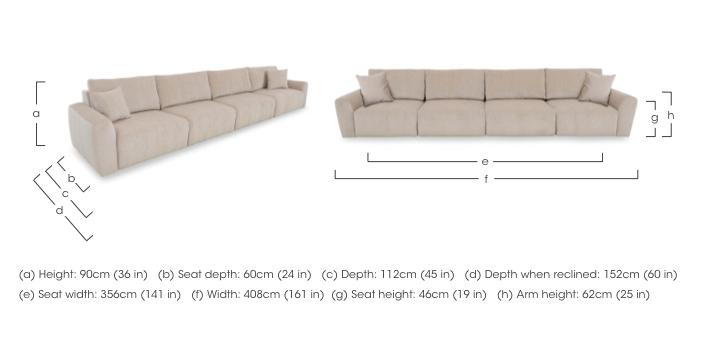 Gemini Fabric 4 Seater Remote Control Power Glider Sofa in  on Furniture Village