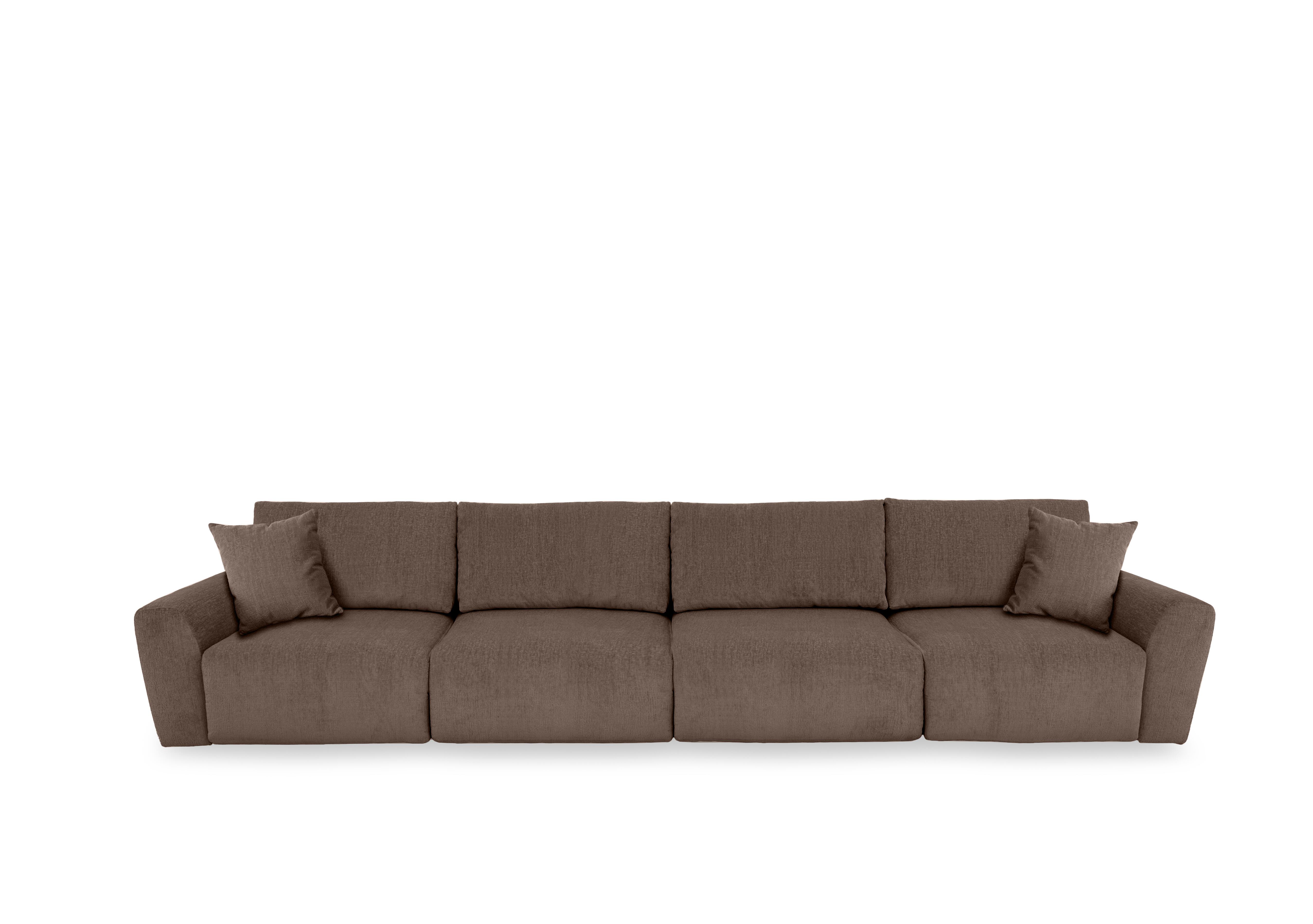 Gemini Fabric 4 Seater Power Glider Sofa in Fab-Crn-R431 Brown on Furniture Village