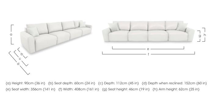 Gemini Leather 4 Seater Remote Control Power Glider Sofa in  on Furniture Village