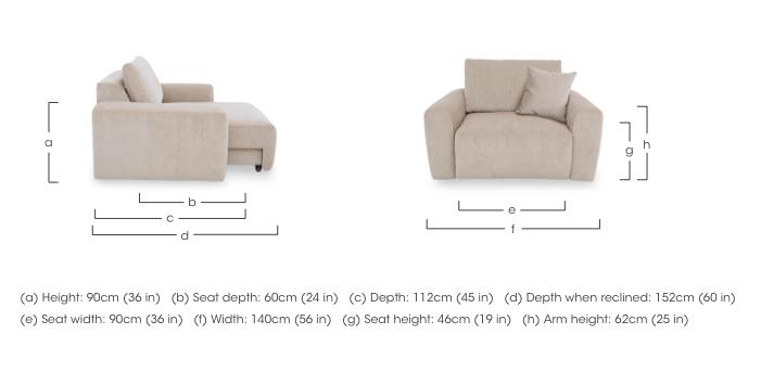 Gemini Fabric Remote Control Power Glider Chair in  on Furniture Village