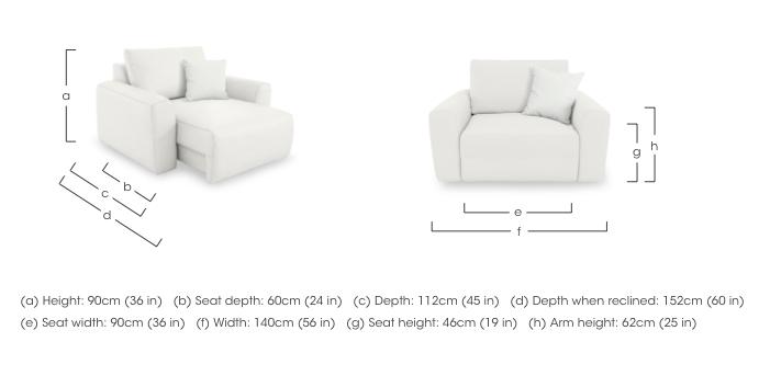 Gemini Leather Remote Control Power Glider Chair in  on Furniture Village