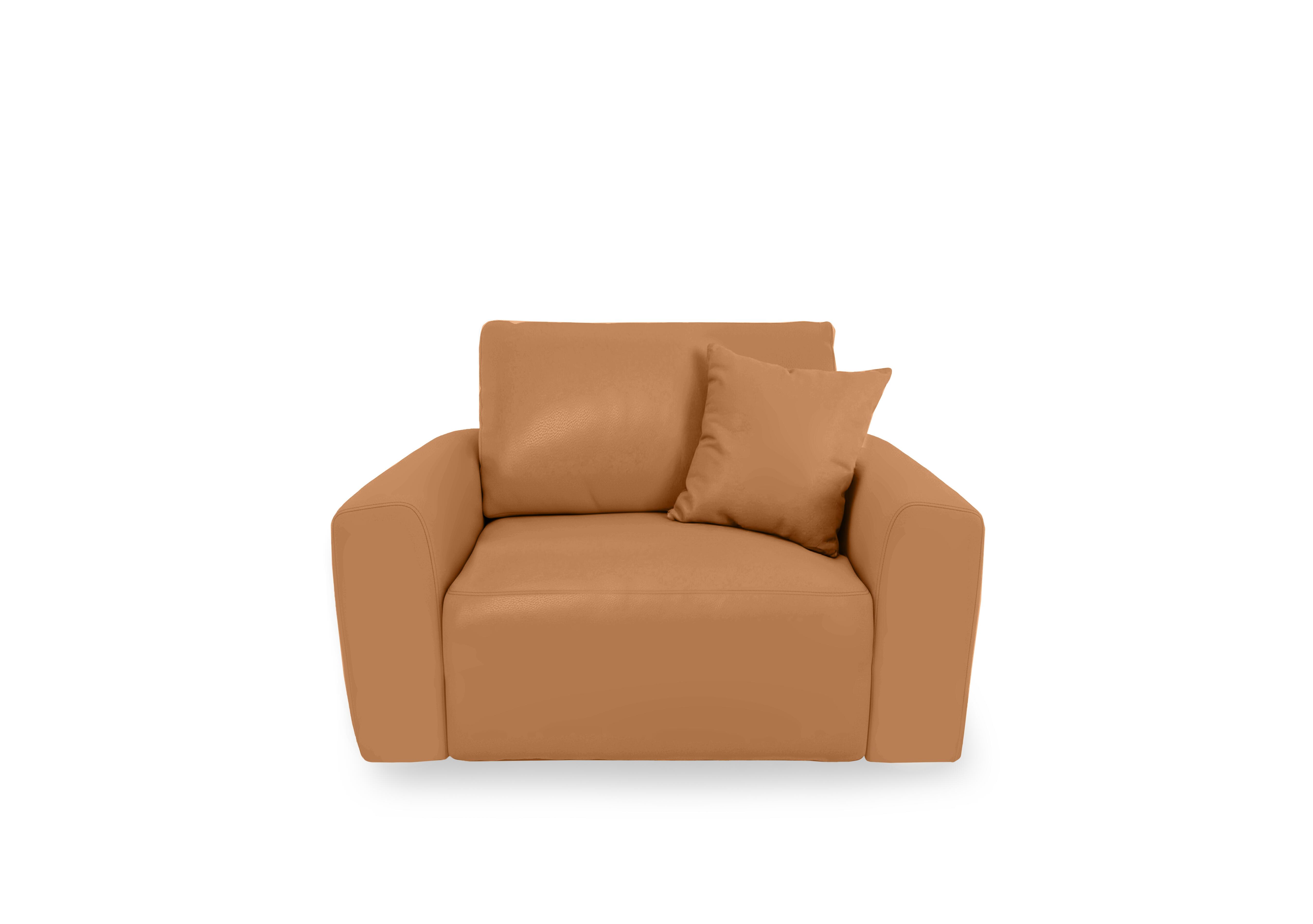 Gemini Leather Power Glider Chair in Nc-335e Honey Yellow on Furniture Village
