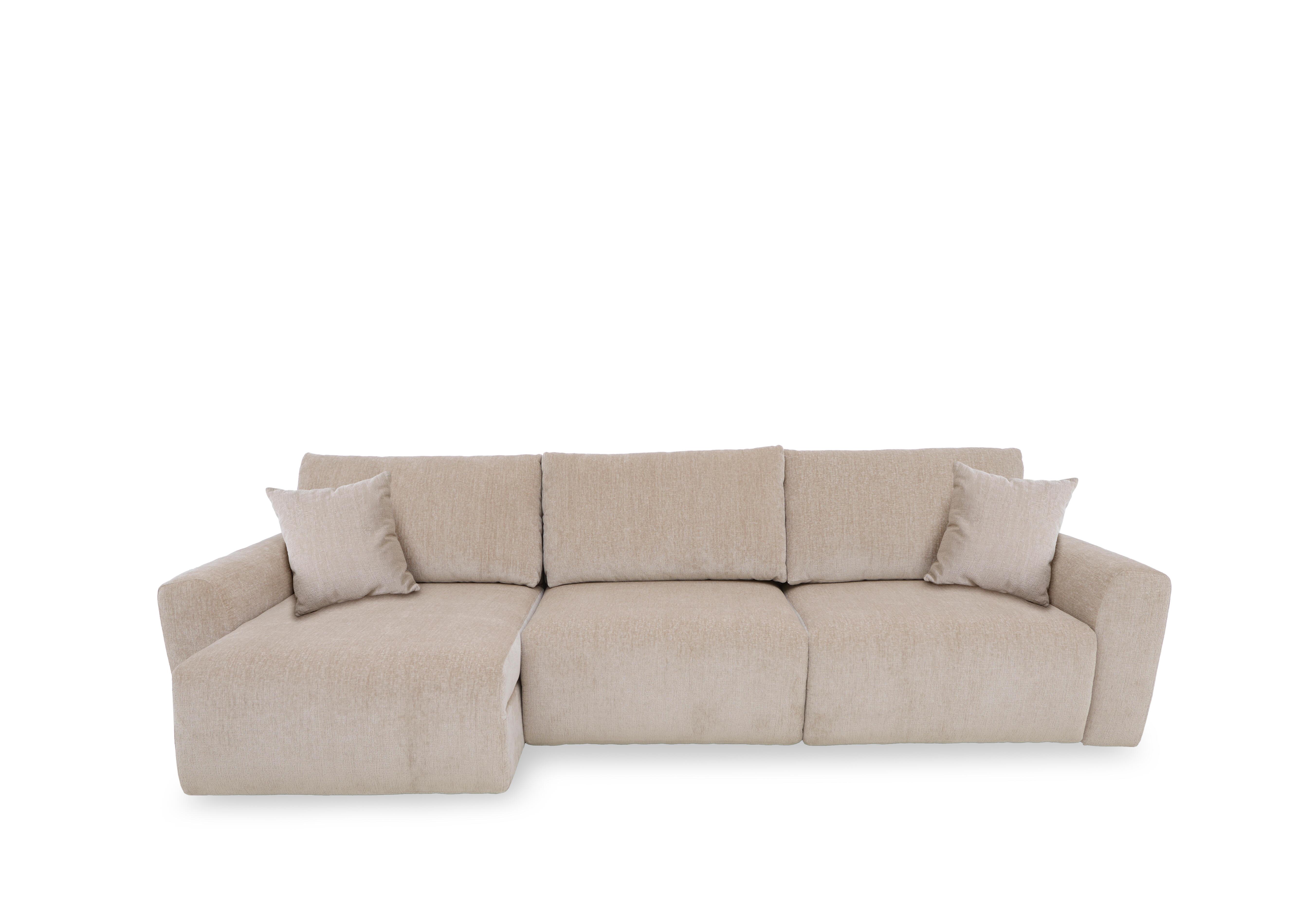 Gemini Fabric 3 Seater Power Glider Sofa with Chaise Storage in Fab-Crn-R120 Beige on Furniture Village