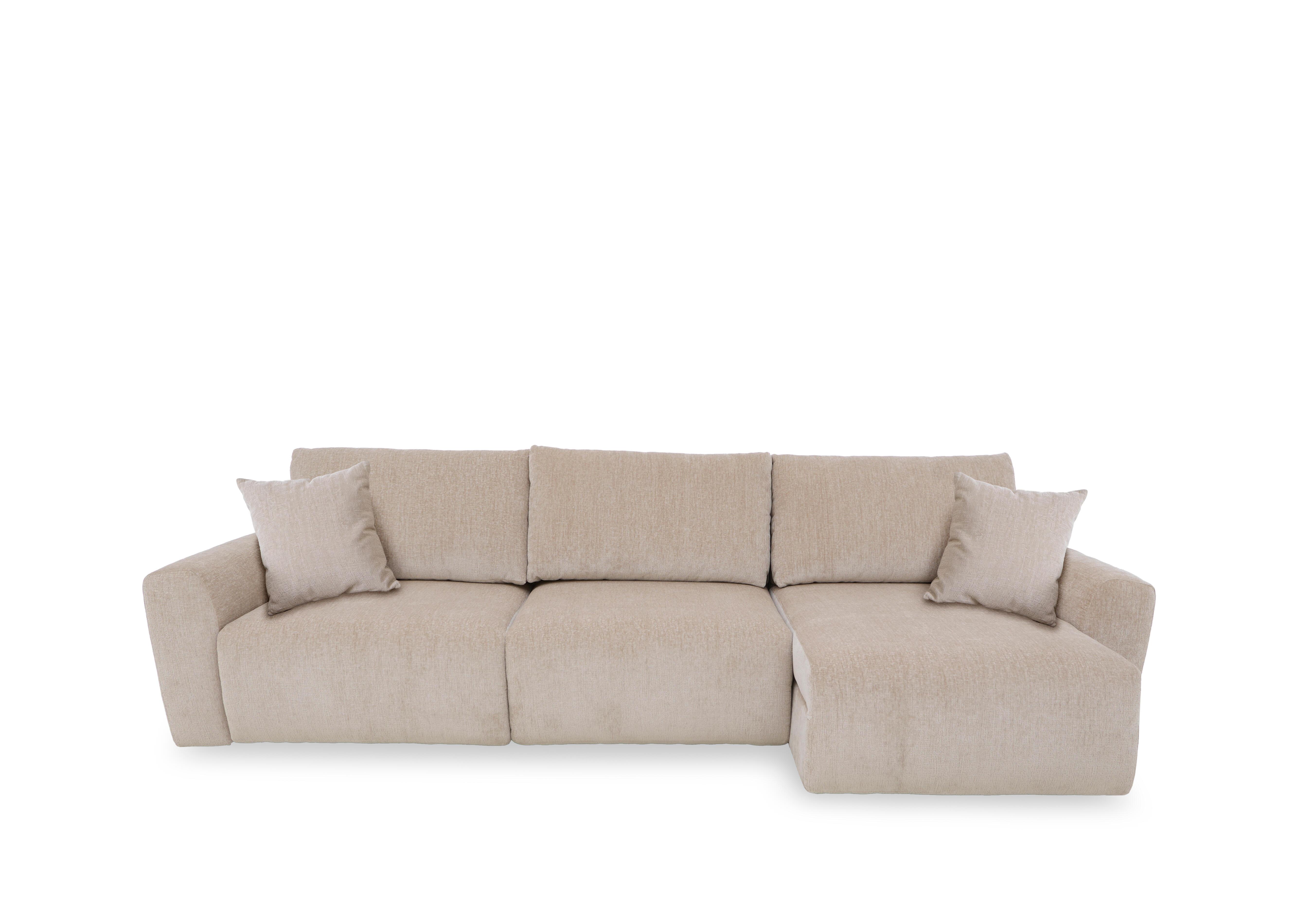 Gemini Fabric 3 Seater Remote Control Power Glider Sofa with Chaise Storage in Fab-Crn-R120 Beige on Furniture Village