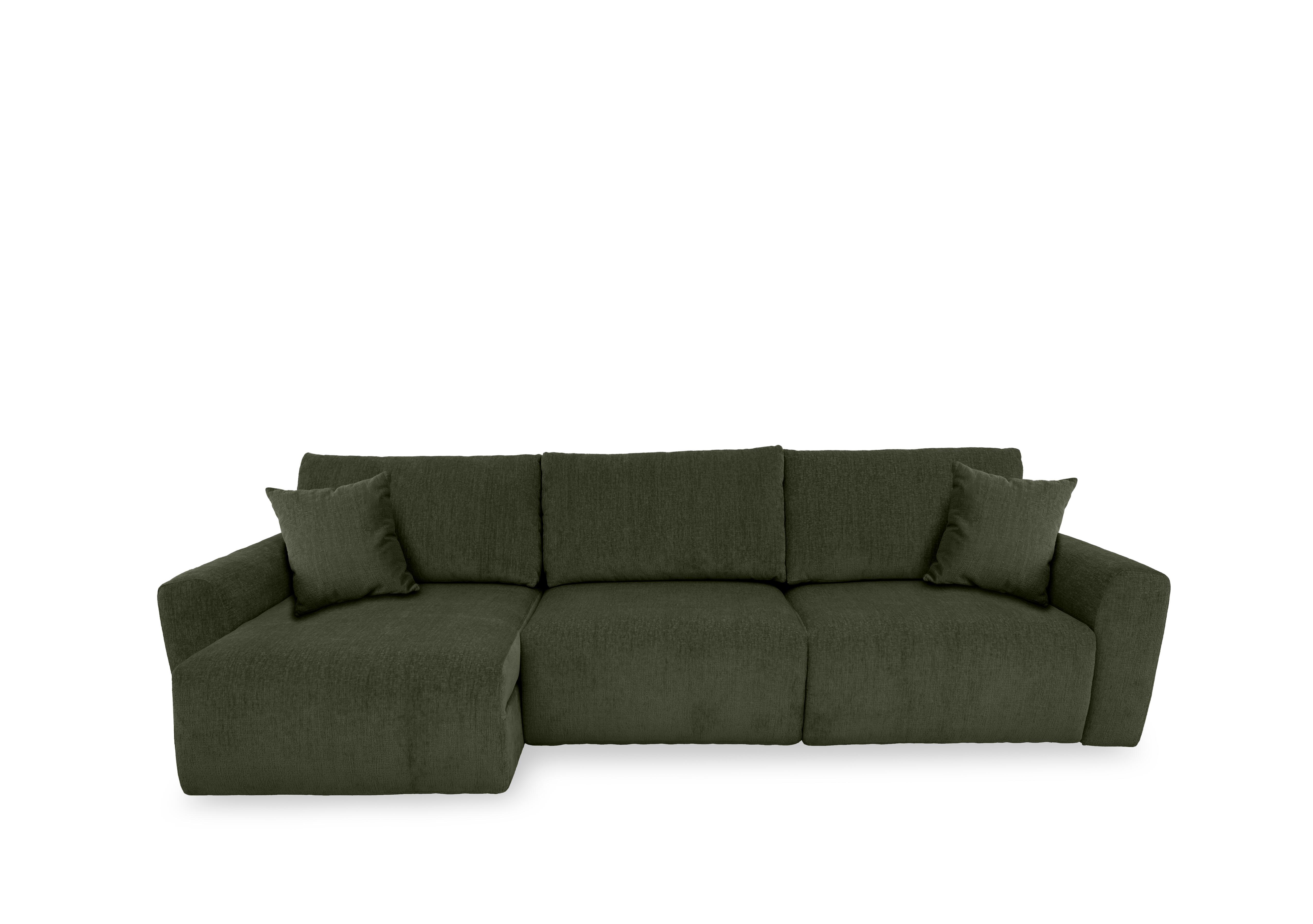 Gemini Fabric 3 Seater Power Glider Sofa with Chaise Storage in Fab-Crn-R353 Forest Green on Furniture Village