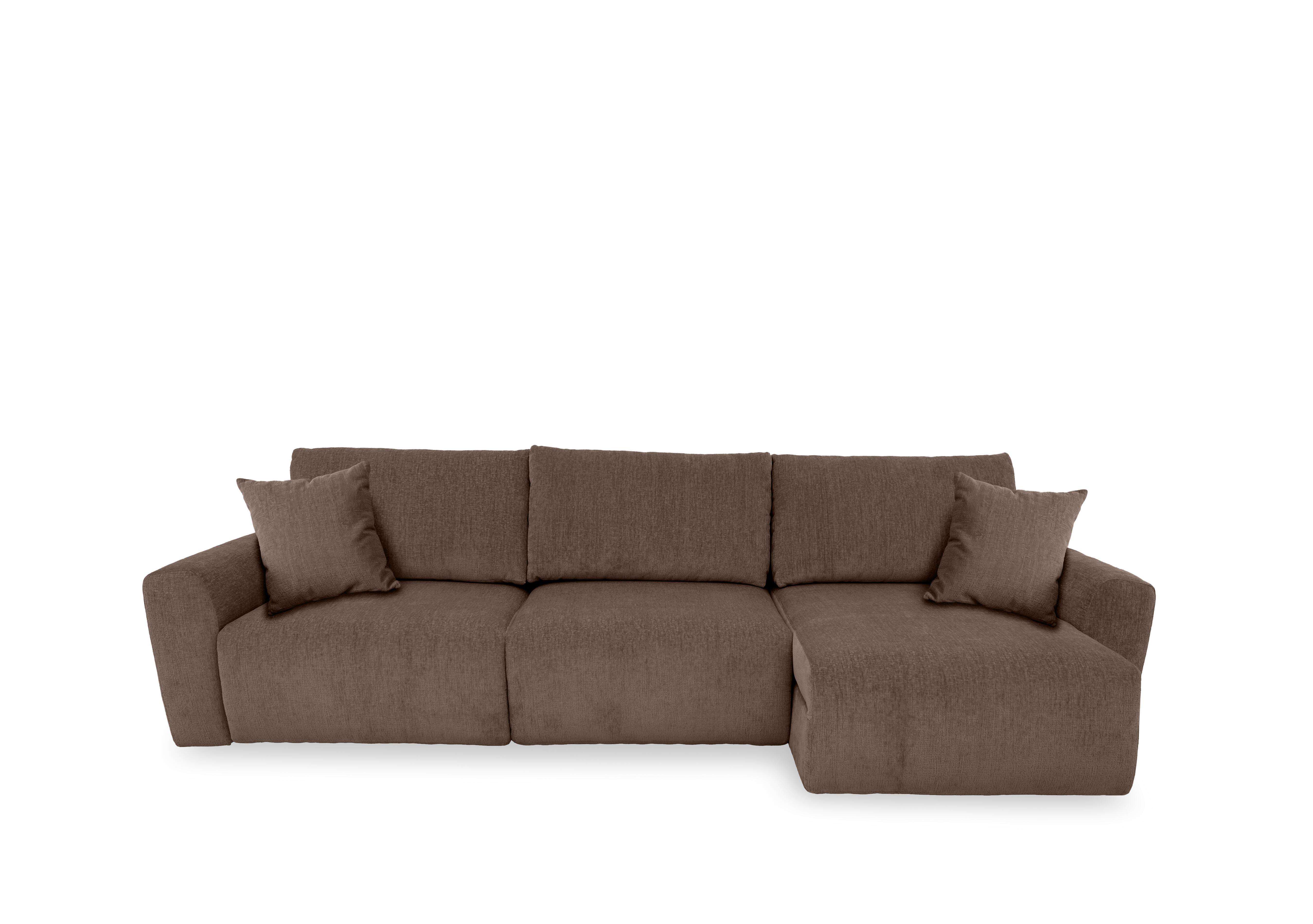 Gemini Fabric 3 Seater Power Glider Sofa with Chaise Storage in Fab-Crn-R431 Brown on Furniture Village