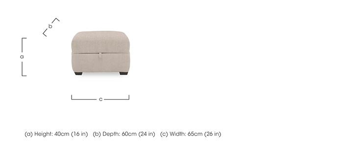 Gemini Fabric Storage Footstool in  on Furniture Village