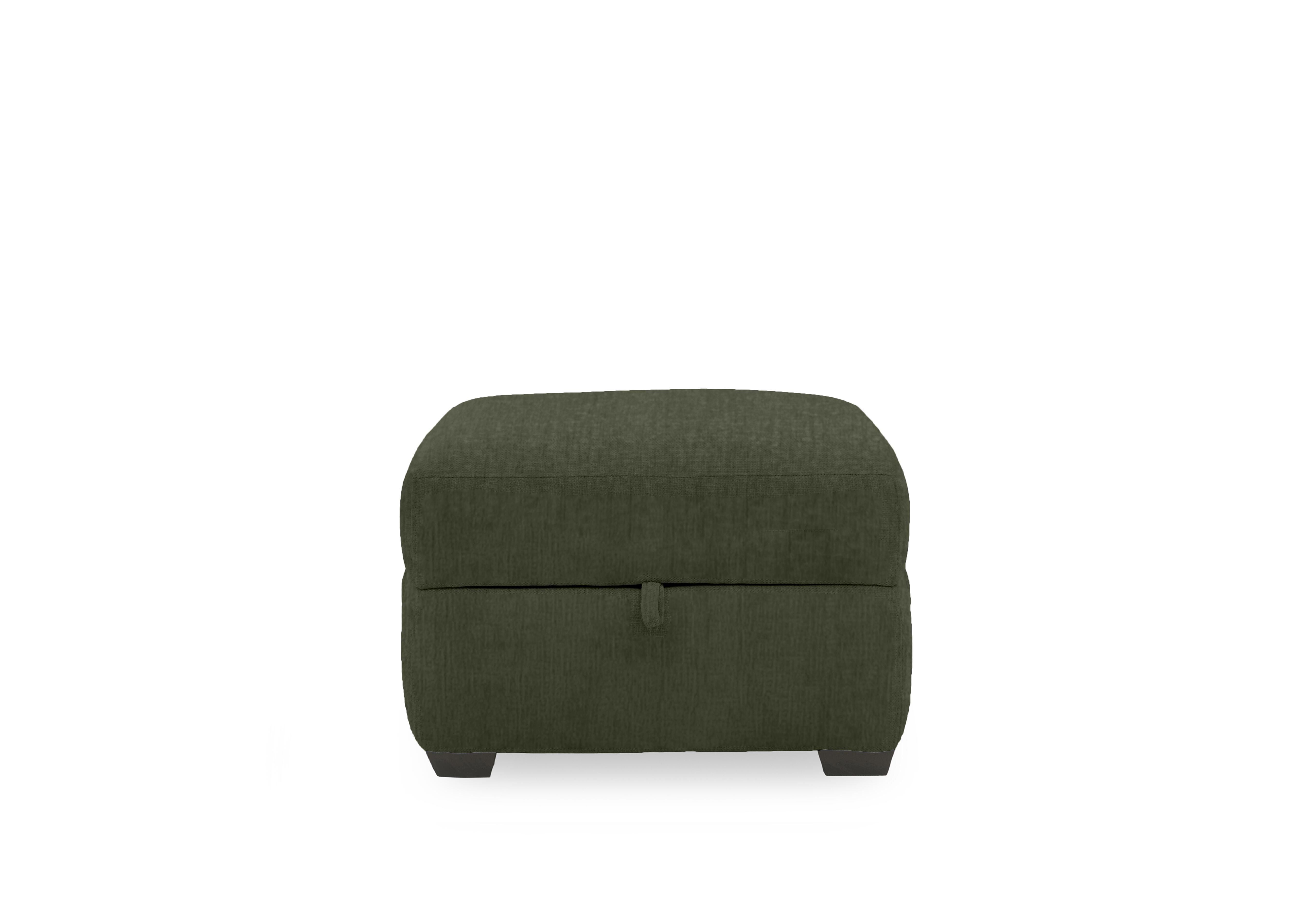 Gemini Fabric Storage Footstool in Fab-Crn-R353 Forest Green on Furniture Village