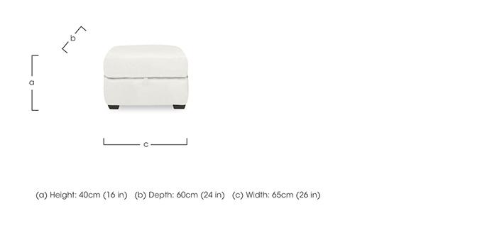 Gemini Leather Storage Footstool in  on Furniture Village