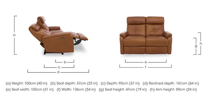 Compact Collection Titch Leather 2 Seater Sofa in  on Furniture Village