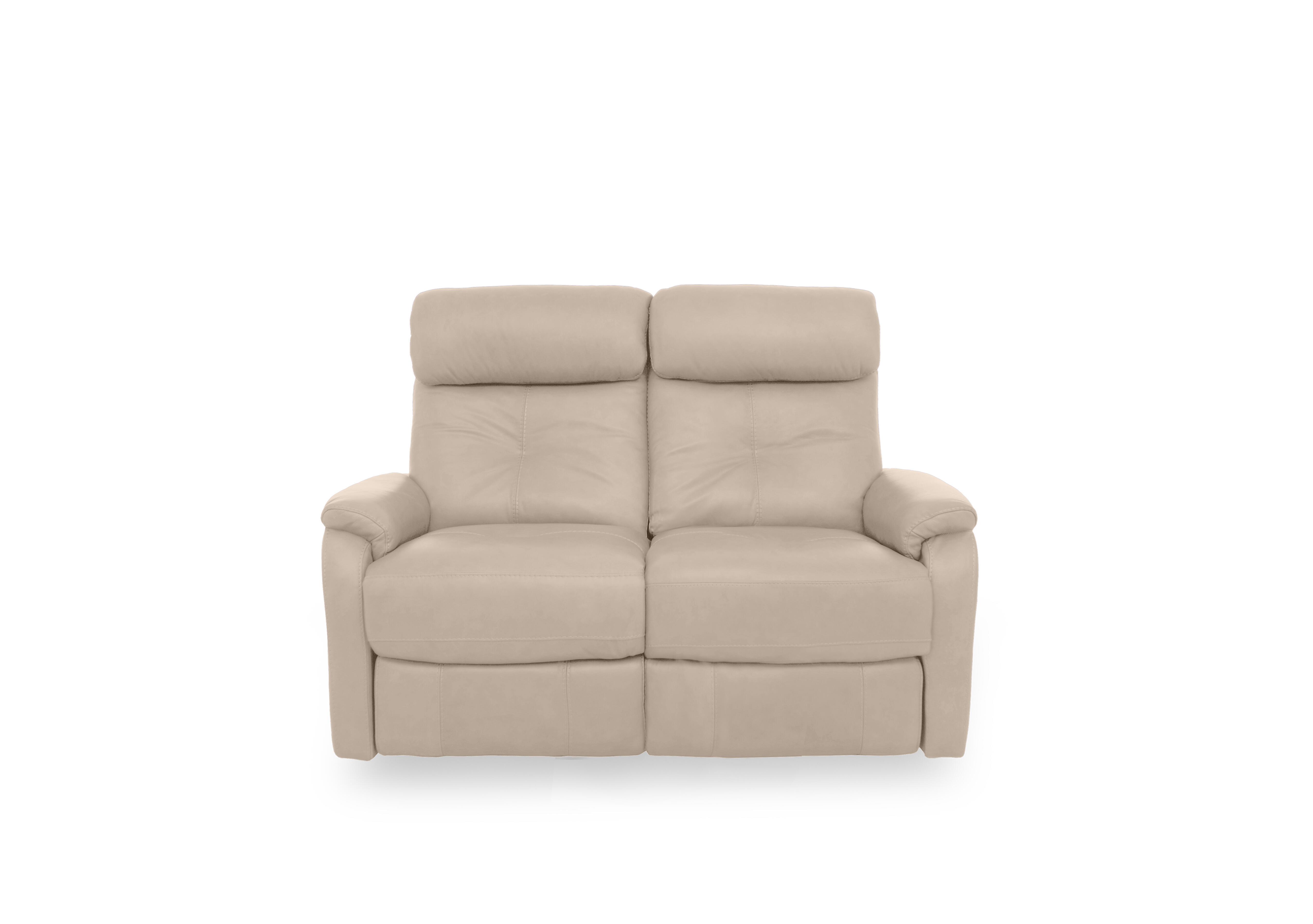 Compact Collection Titch Leather 2 Seater Sofa in Bv-039c Pebble on Furniture Village