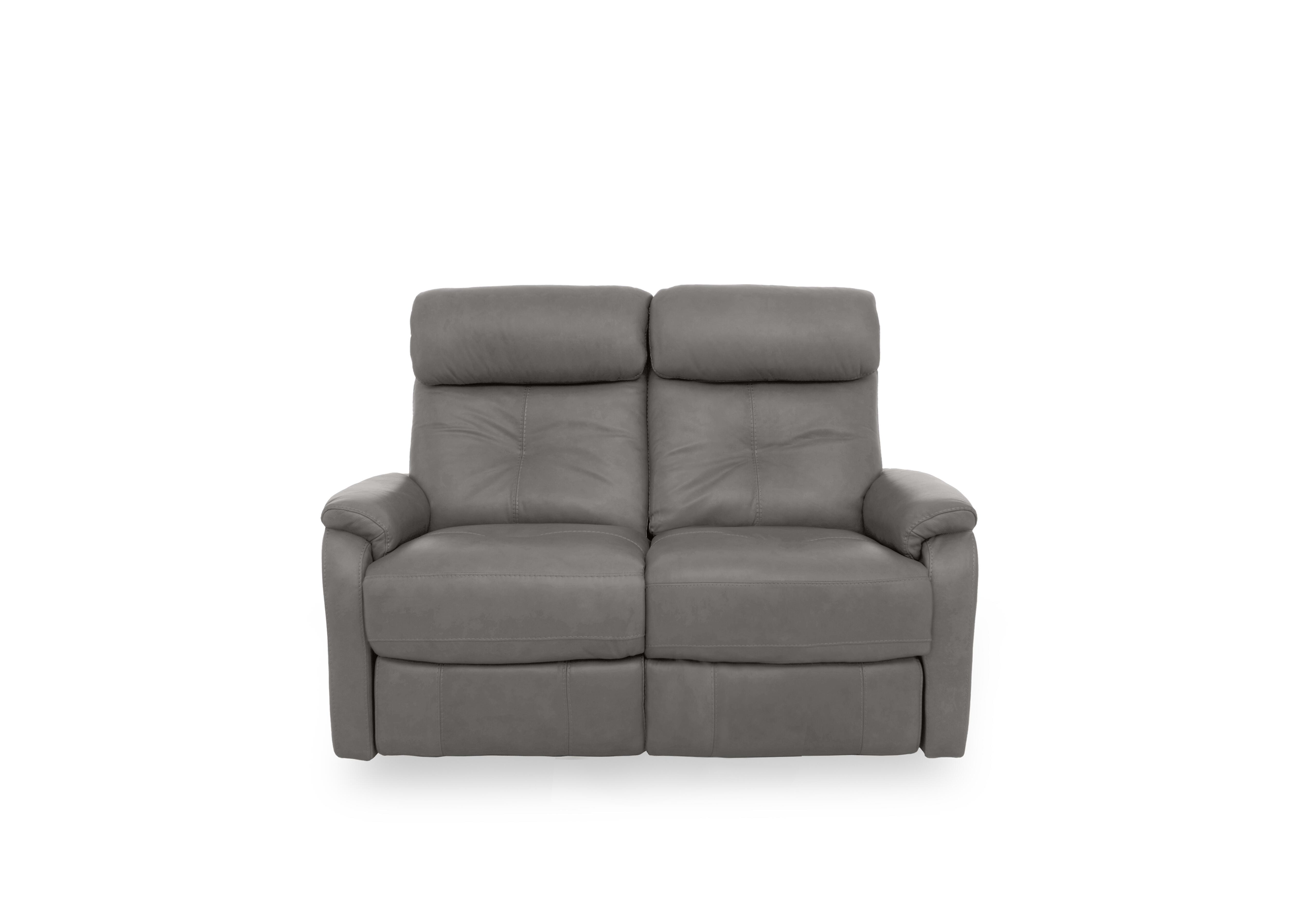 Compact Collection Titch Leather 2 Seater Sofa in Bv-042e Elephant on Furniture Village