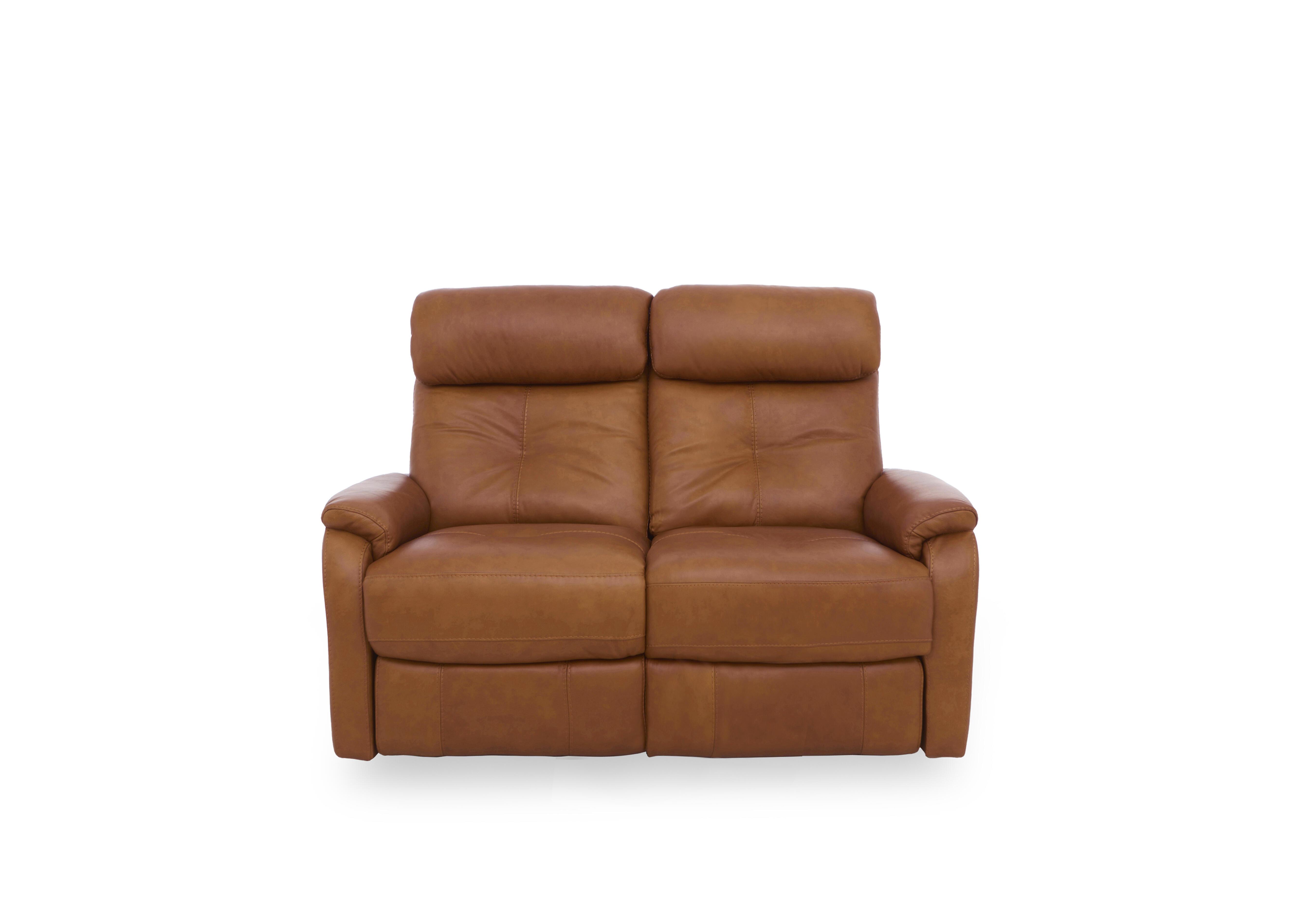 Compact Collection Titch Leather 2 Seater Sofa in Ca-700e Cognac on Furniture Village