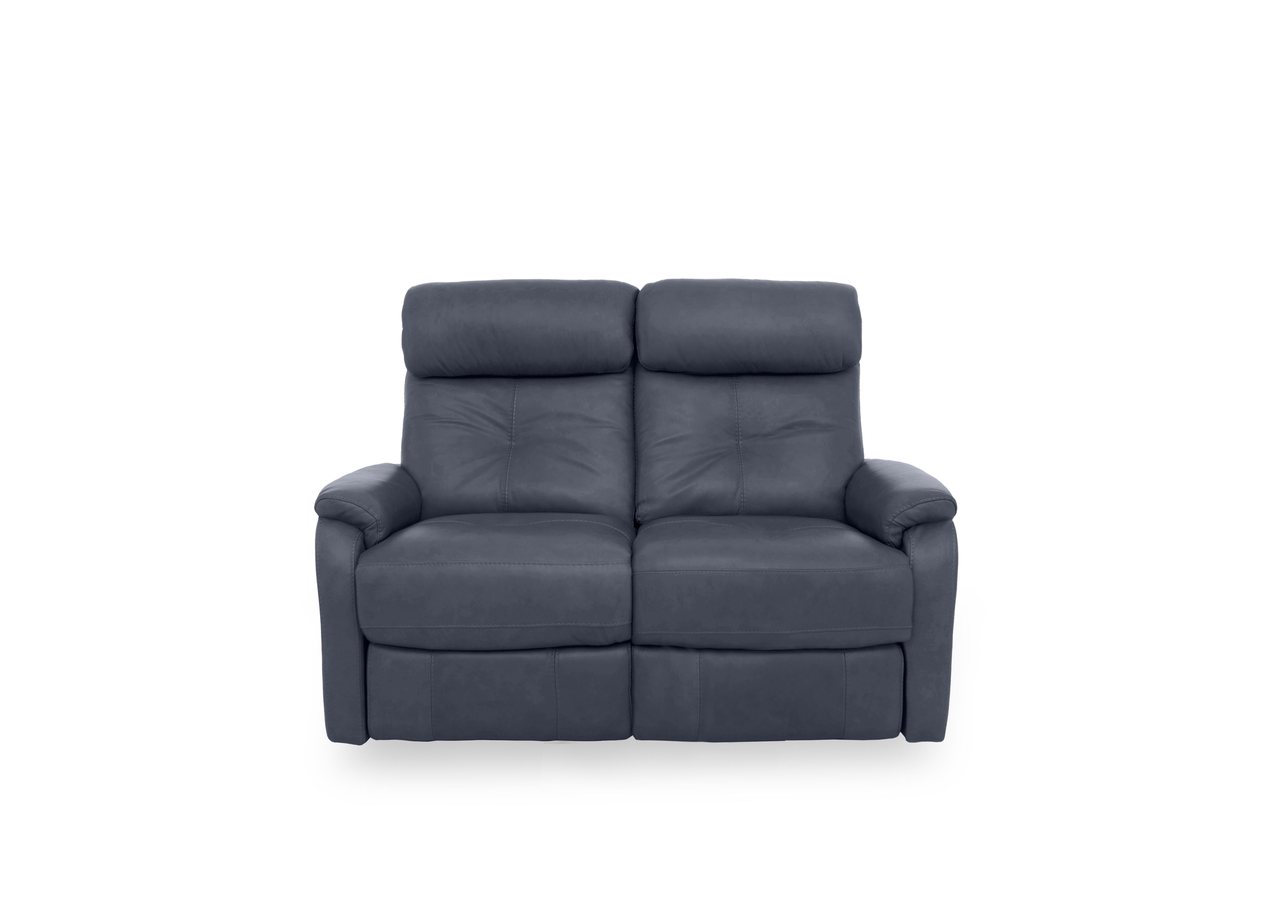 Compact Collection Titch Leather 2 Seater Sofa in Nc-313e Ocean Blue on Furniture Village