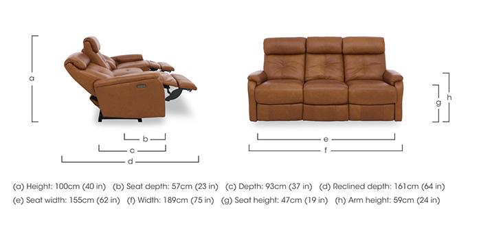 Compact Collection Titch Leather 3 Seater Sofa in  on Furniture Village