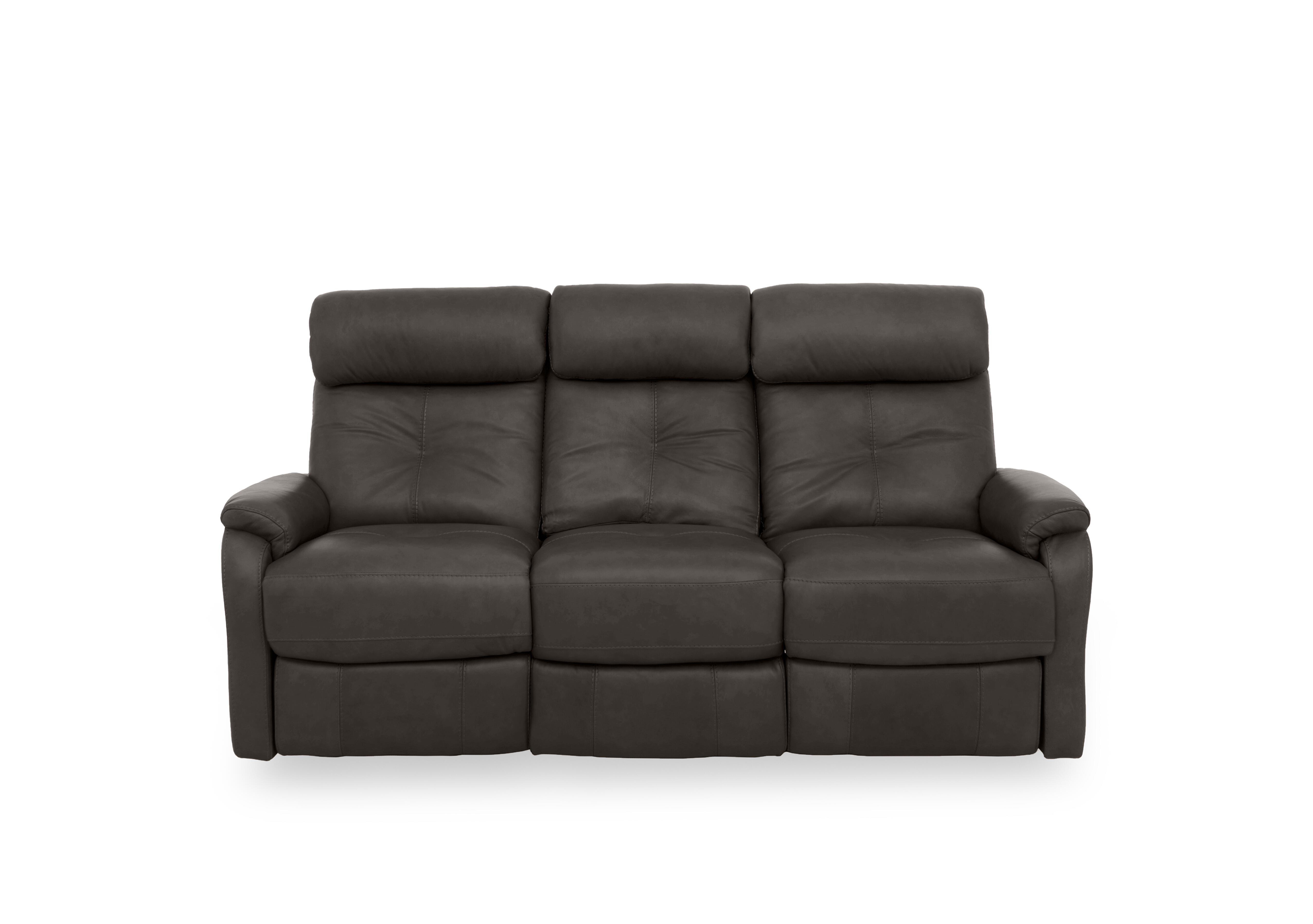 Compact Collection Titch Leather 3 Seater Sofa in Bv-1748 Dark Chocolate on Furniture Village