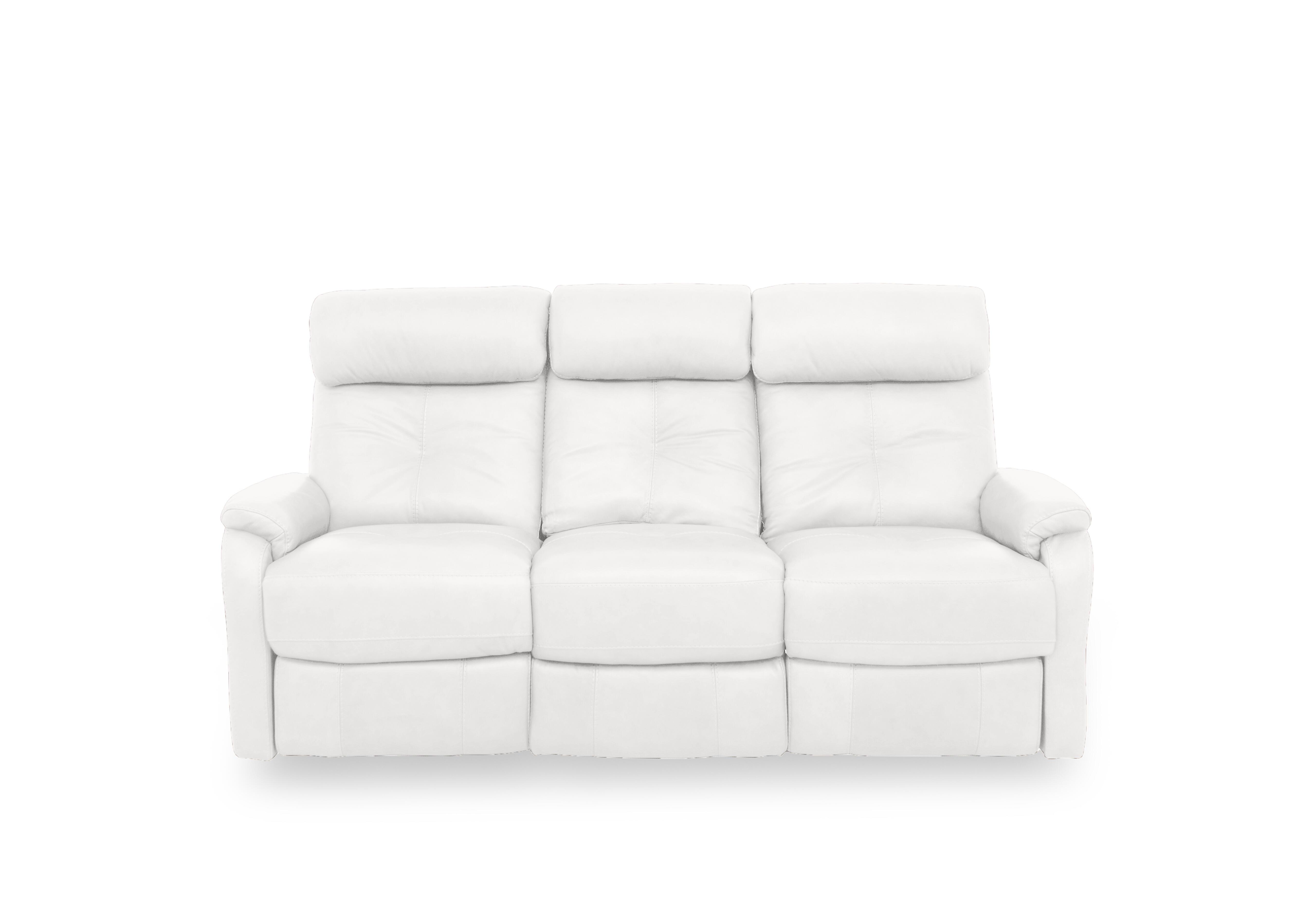Compact Collection Titch Leather 3 Seater Sofa in Bv-744d Star White on Furniture Village