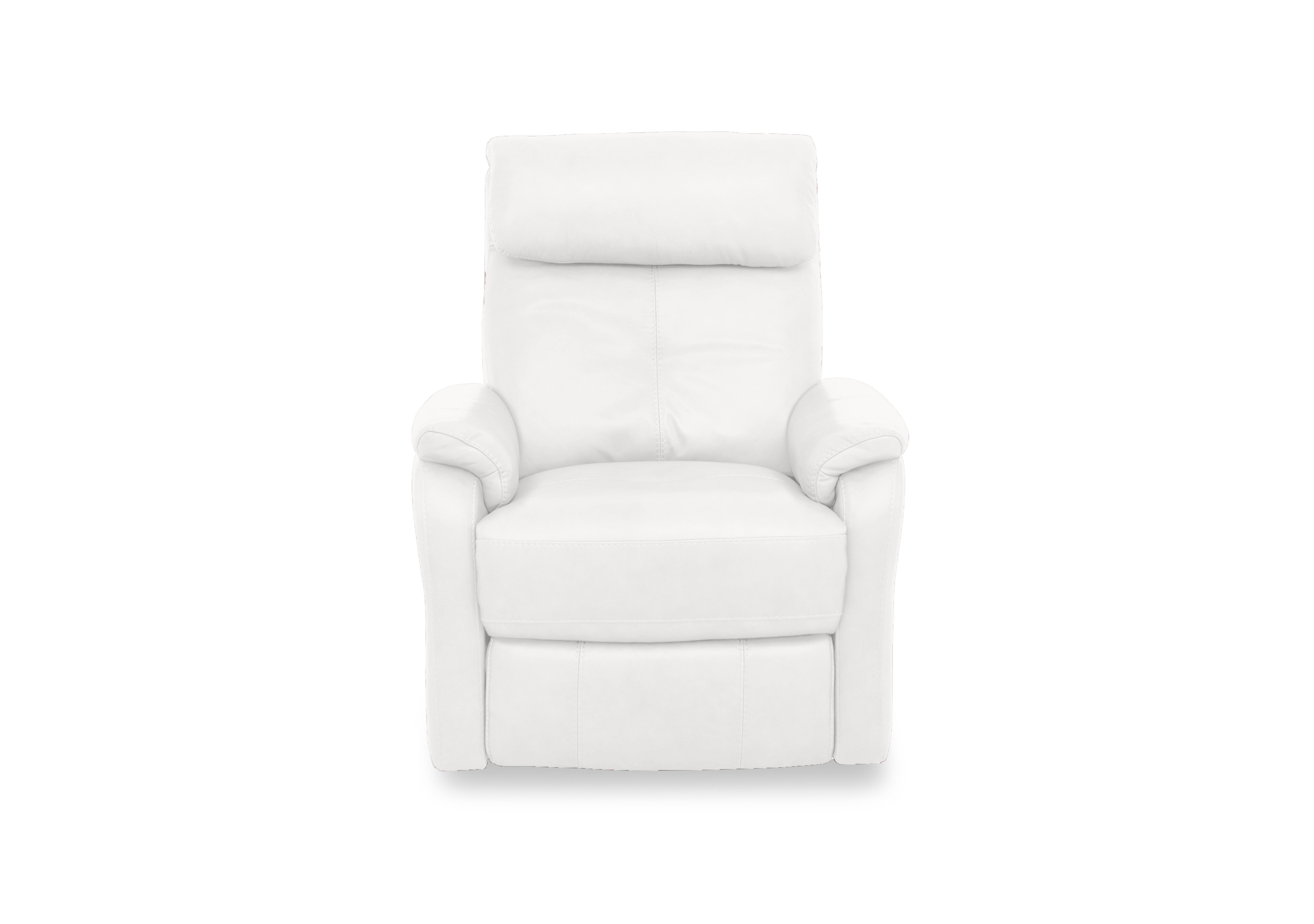 Compact Collection Titch Leather Chair in Bv-744d Star White on Furniture Village