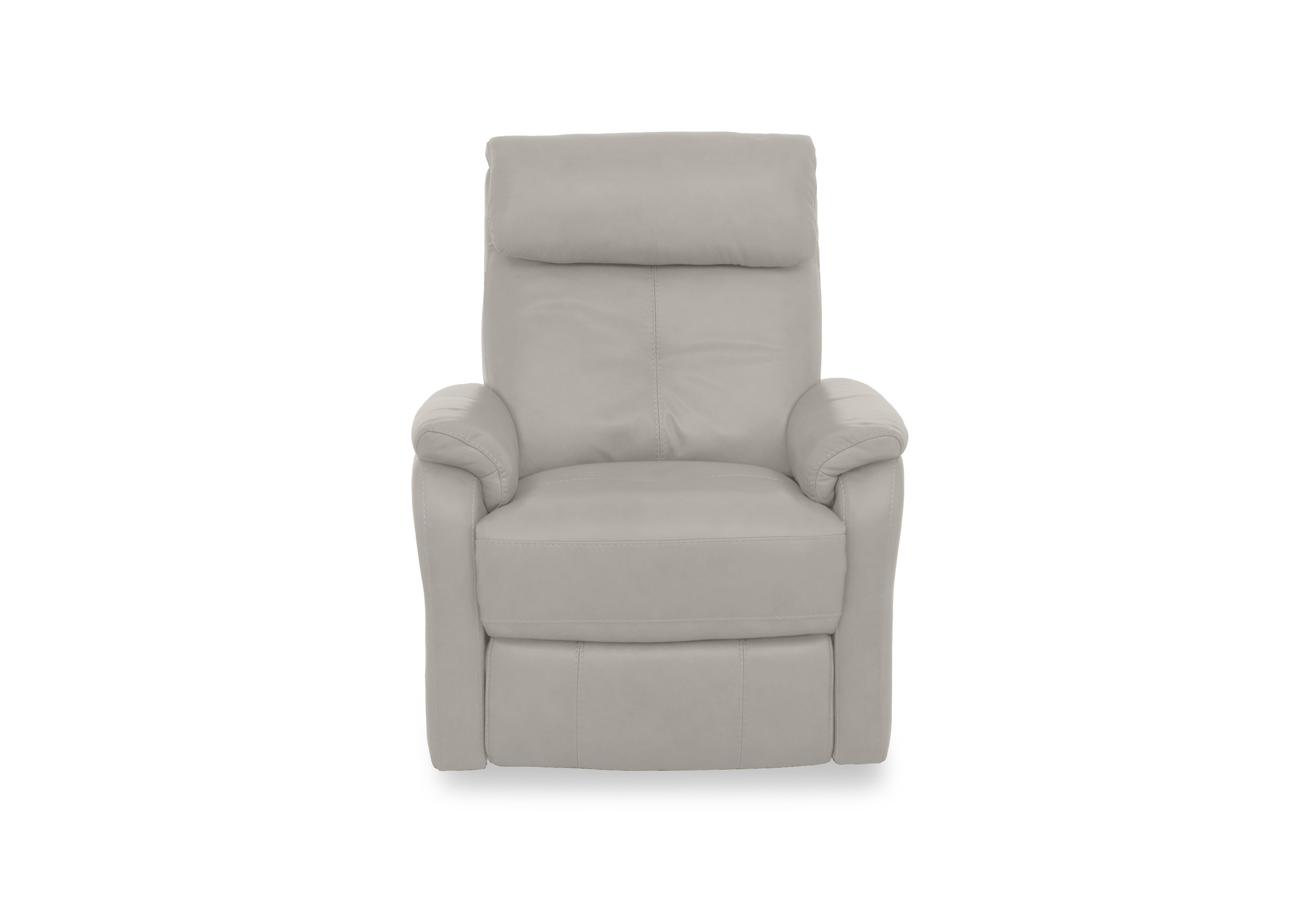 Compact Collection Titch Leather Chair in Nc-946b Feather Grey on Furniture Village