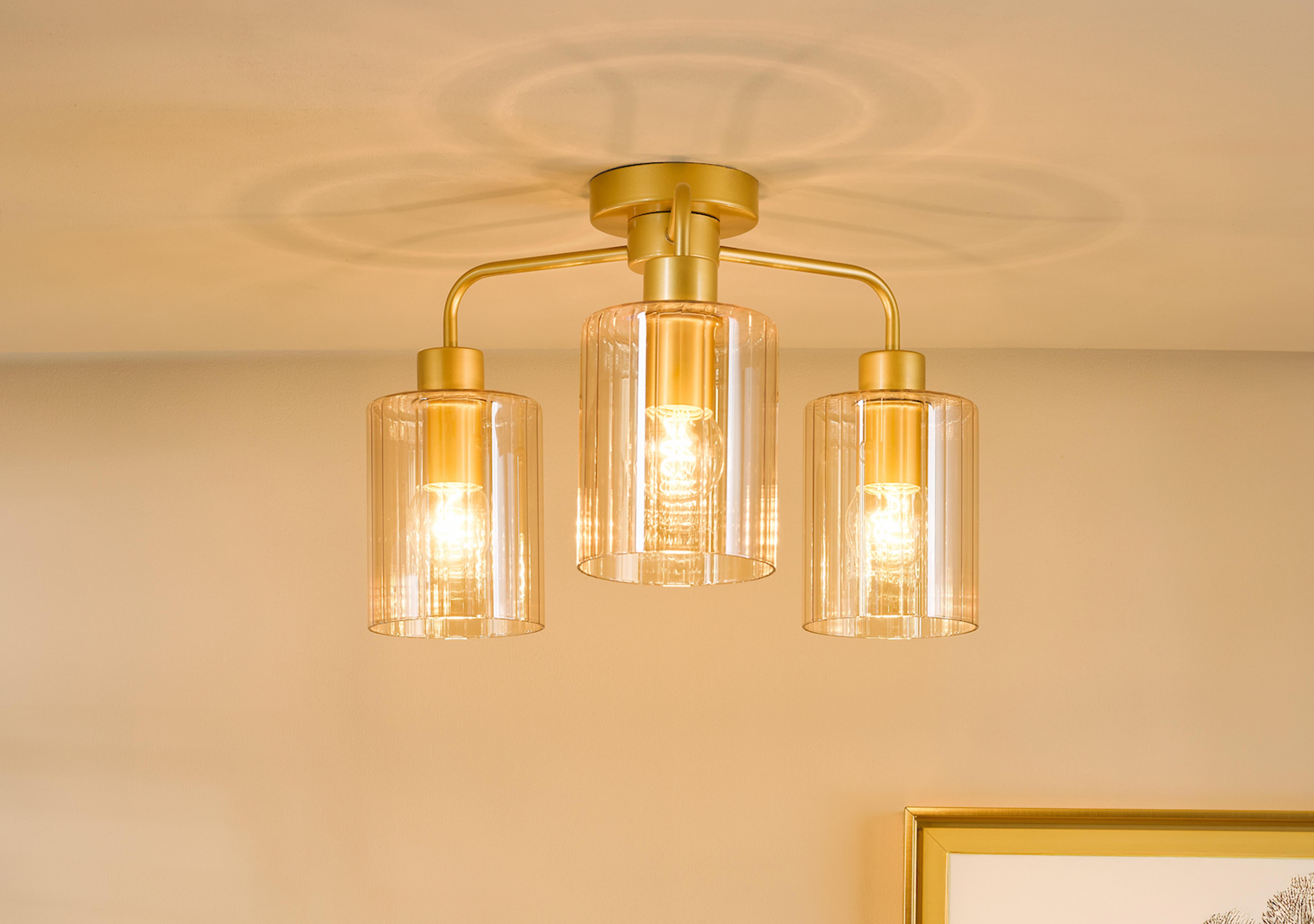 Velari 3 Light Semi Flush Pendant in  on Furniture Village