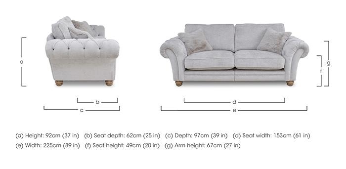 Cotswold 3 Seater Split Frame Classic Back Sofa in  on Furniture Village
