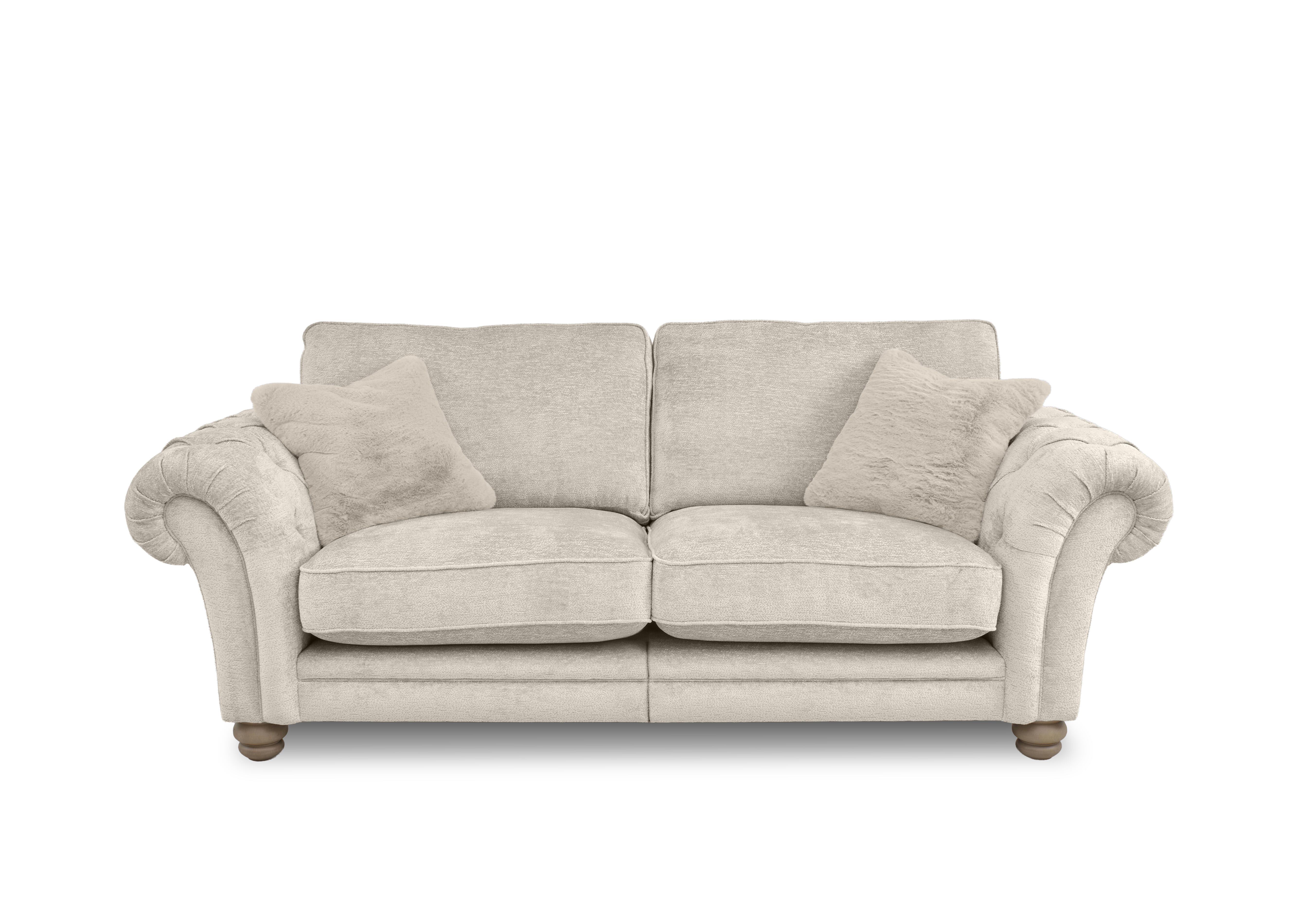 Cotswold 3 Seater Split Frame Classic Back Sofa in Burford Biscuit Wo Ft on Furniture Village