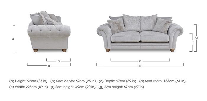 Cotswold 3 Seater Split Frame Scatter Back Sofa in  on Furniture Village