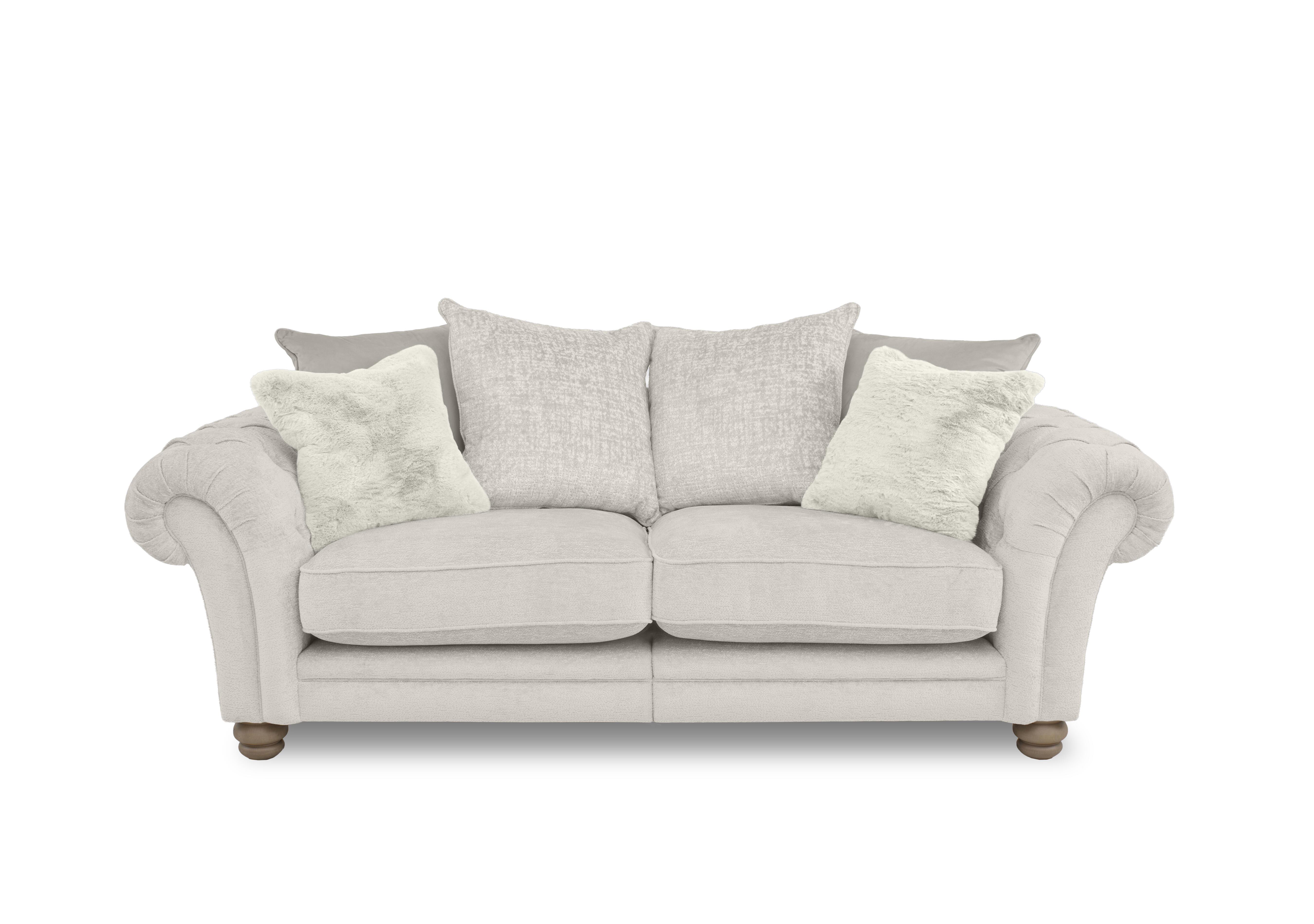 Cotswold 3 Seater Split Frame Scatter Back Sofa in Darwin Ivory Wo Ft on Furniture Village