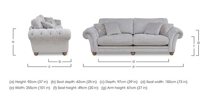 Cotswold 4 Seater Split Frame Classic Back Sofa in  on Furniture Village