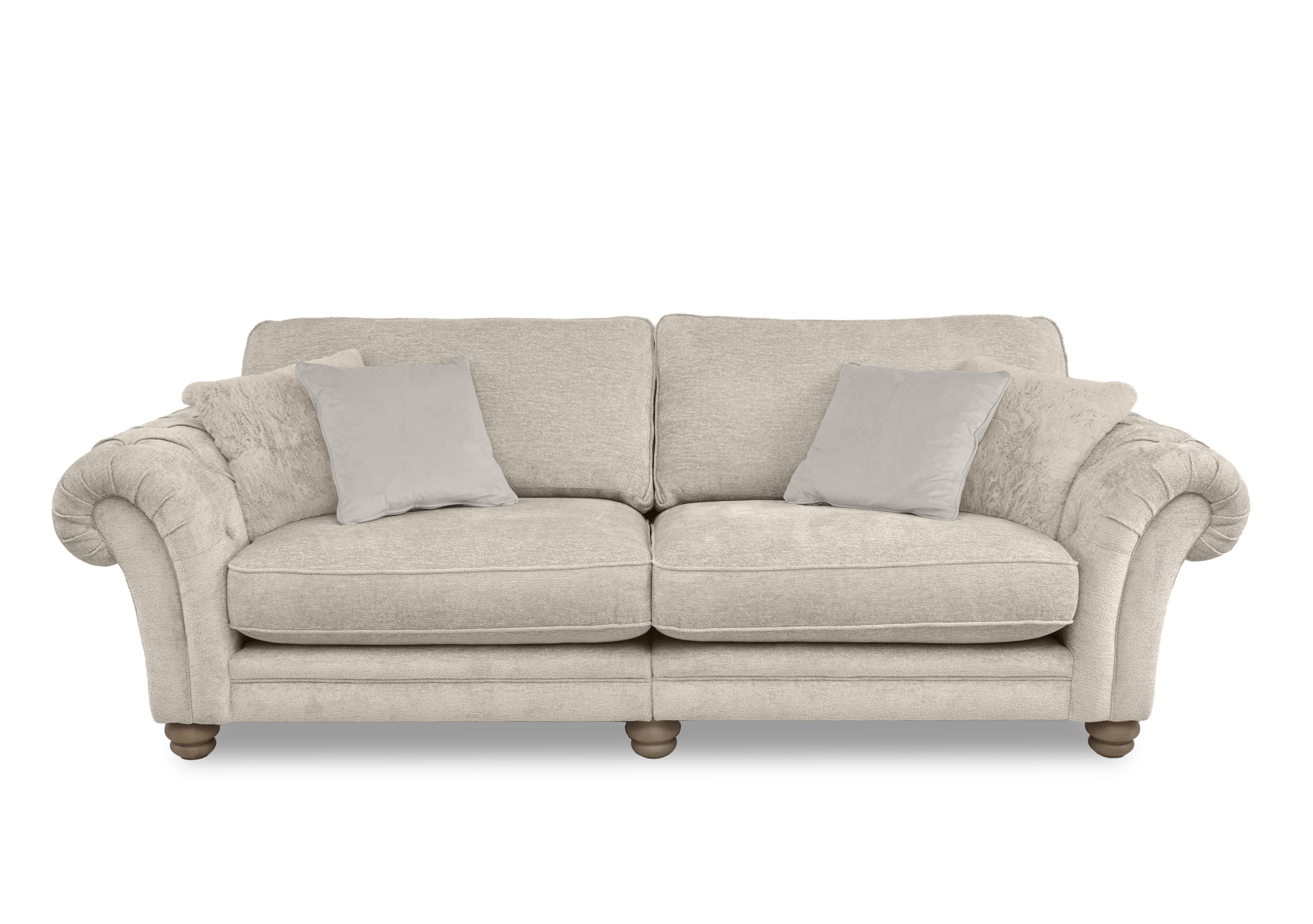 Cotswold 4 Seater Split Frame Classic Back Sofa in Burford Biscuit Wo Ft on Furniture Village