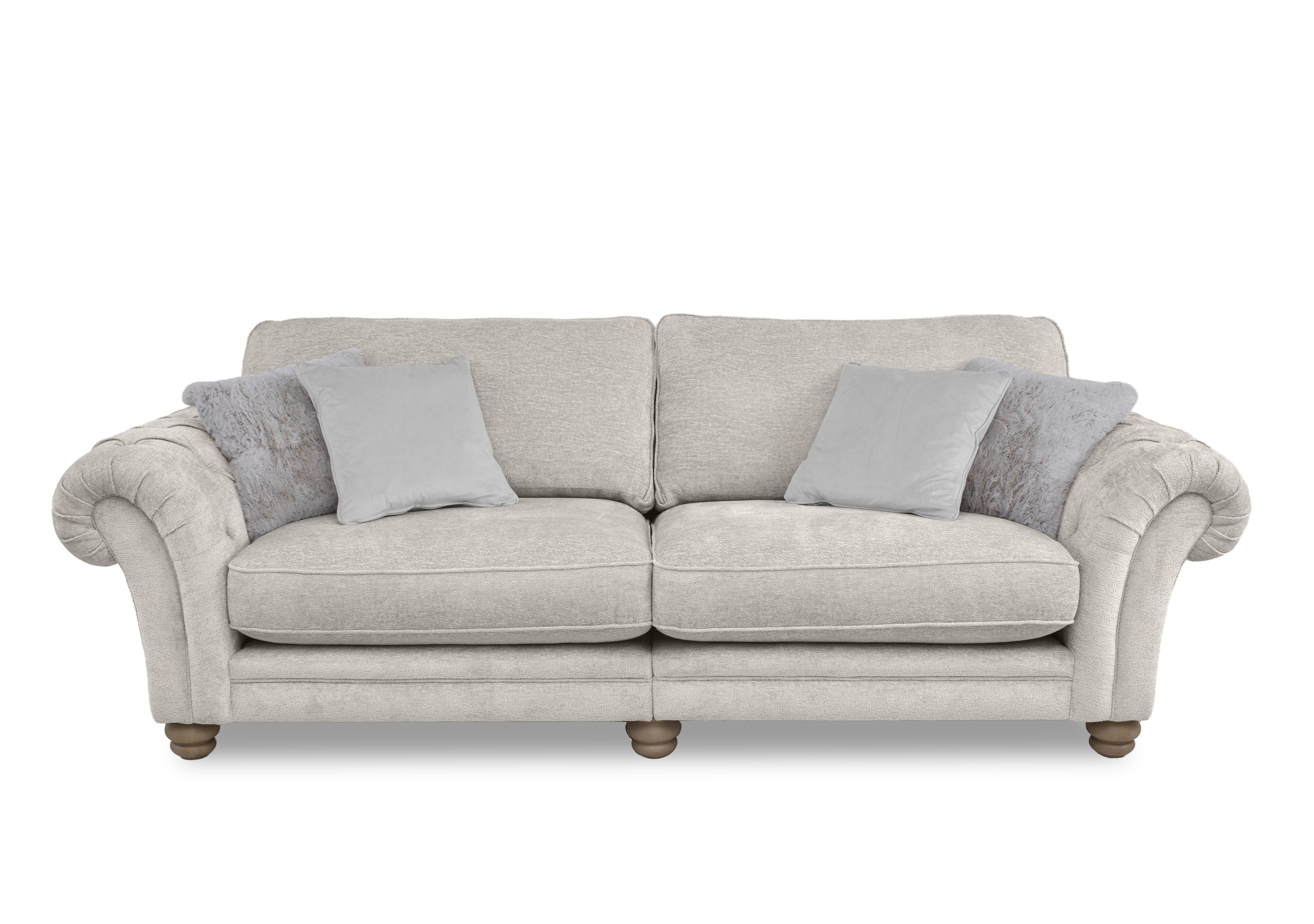 Cotswold 4 Seater Split Frame Classic Back Sofa in Burford Dove Wo Ft on Furniture Village