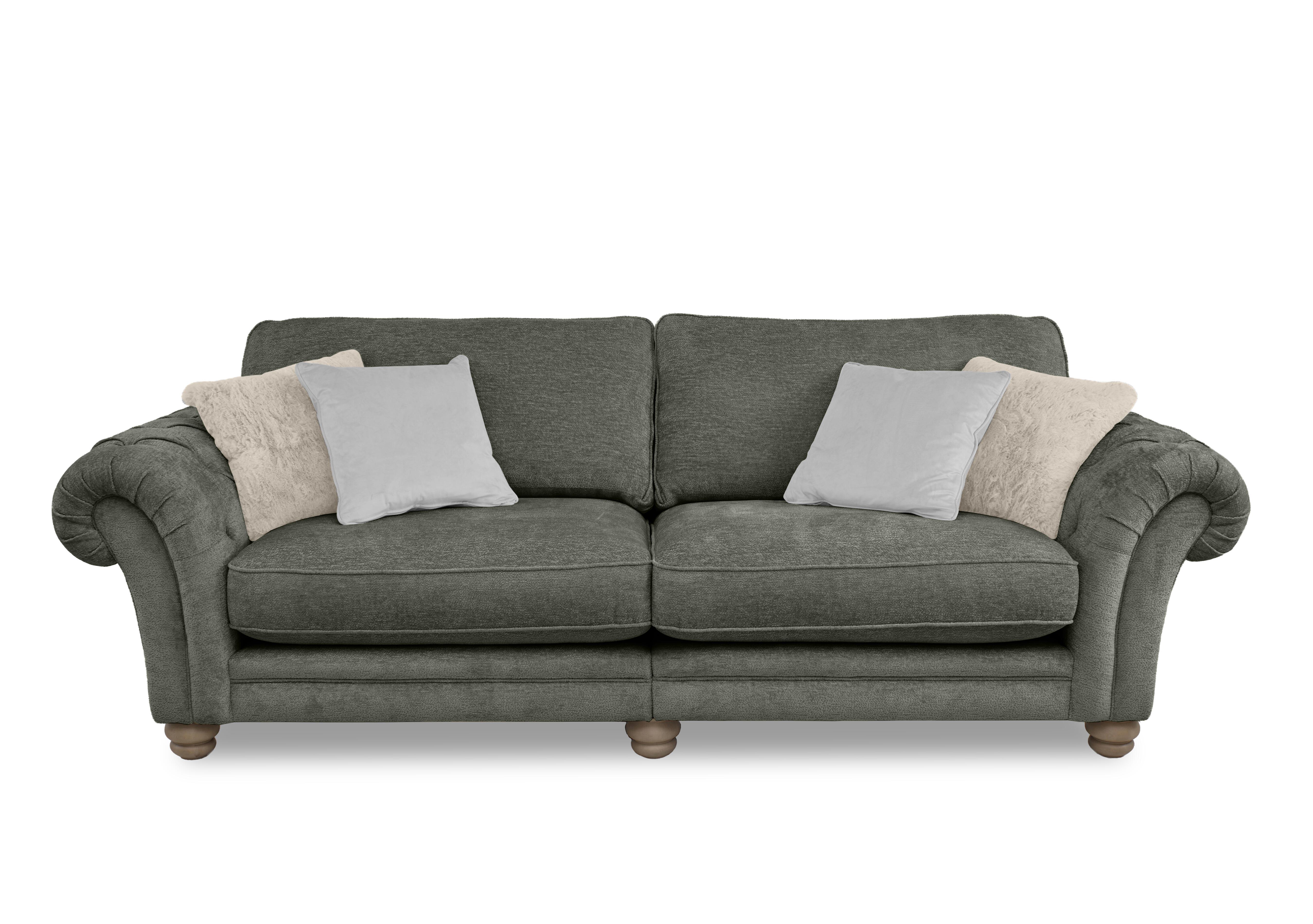 Cotswold 4 Seater Split Frame Classic Back Sofa in Burford Spruce Wo Ft on Furniture Village