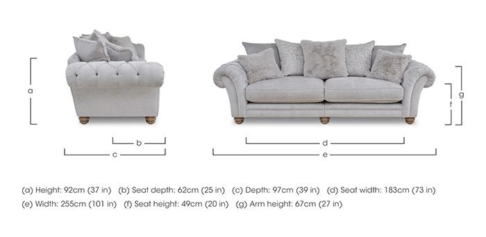 Cotswold 4 Seater Split Frame Scatter Back Sofa in  on Furniture Village