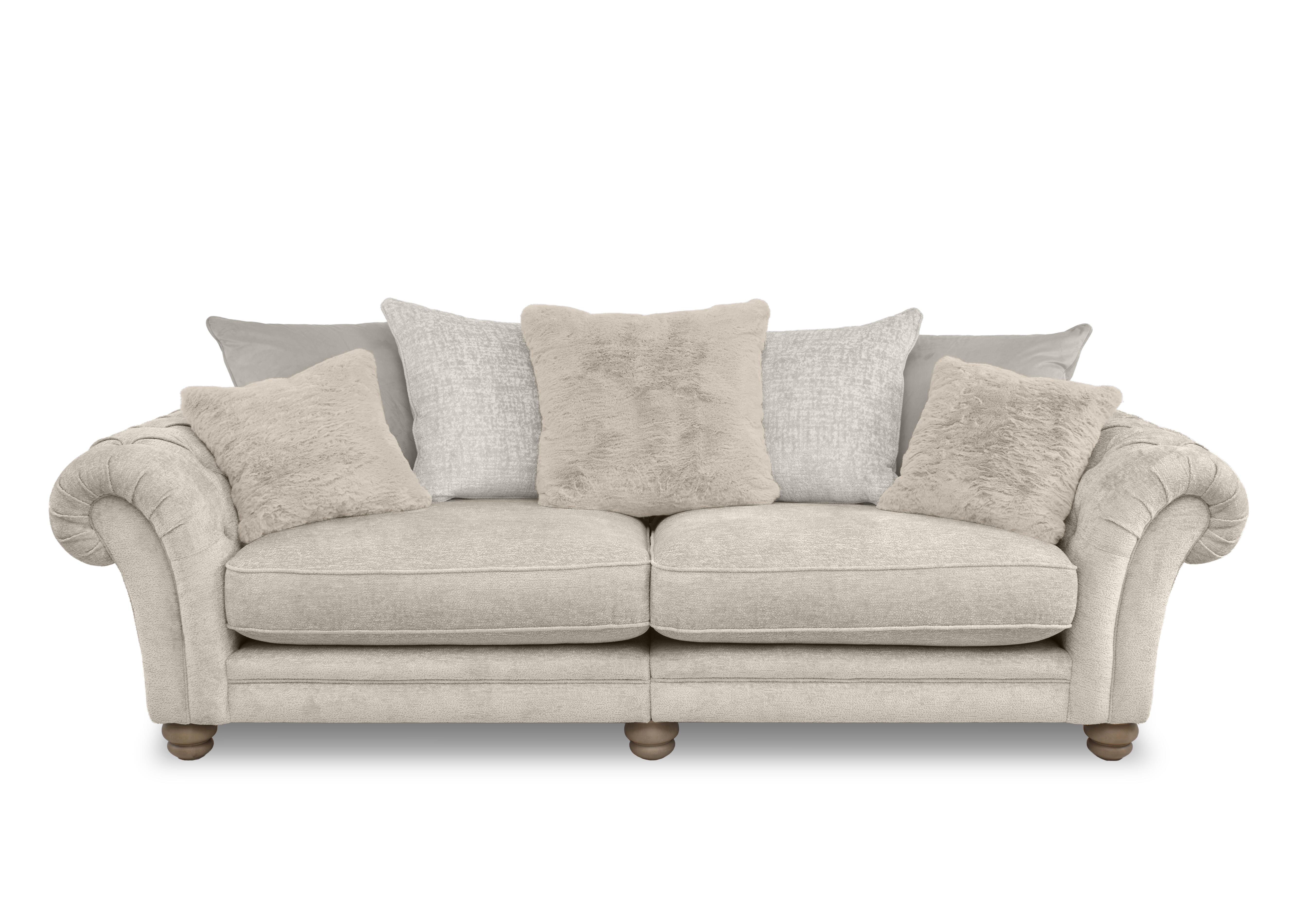 Cotswold 4 Seater Split Frame Scatter Back Sofa in Burford Biscuit Wo Ft on Furniture Village