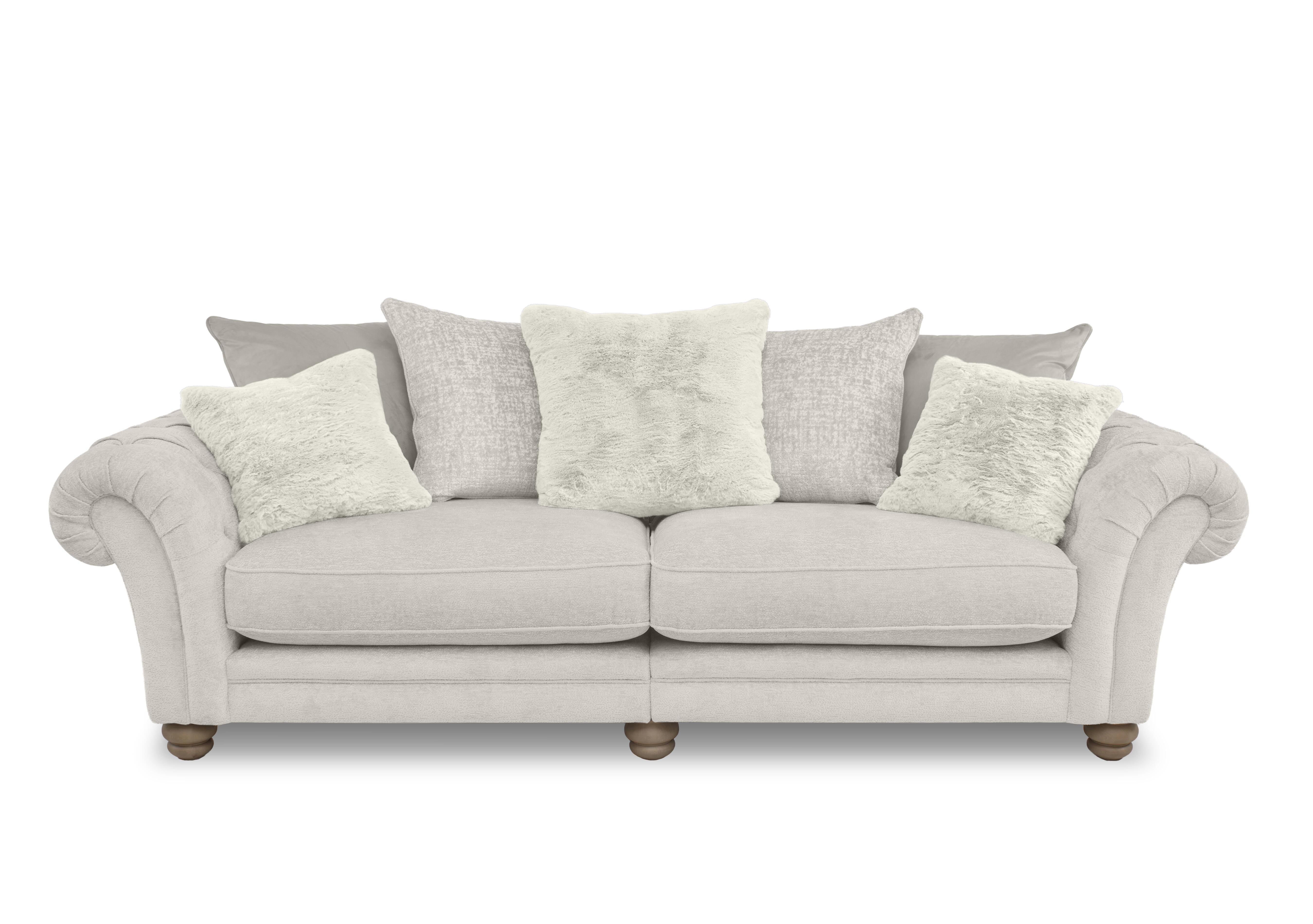 Cotswold 4 Seater Split Frame Scatter Back Sofa in Darwin Ivory Wo Ft on Furniture Village