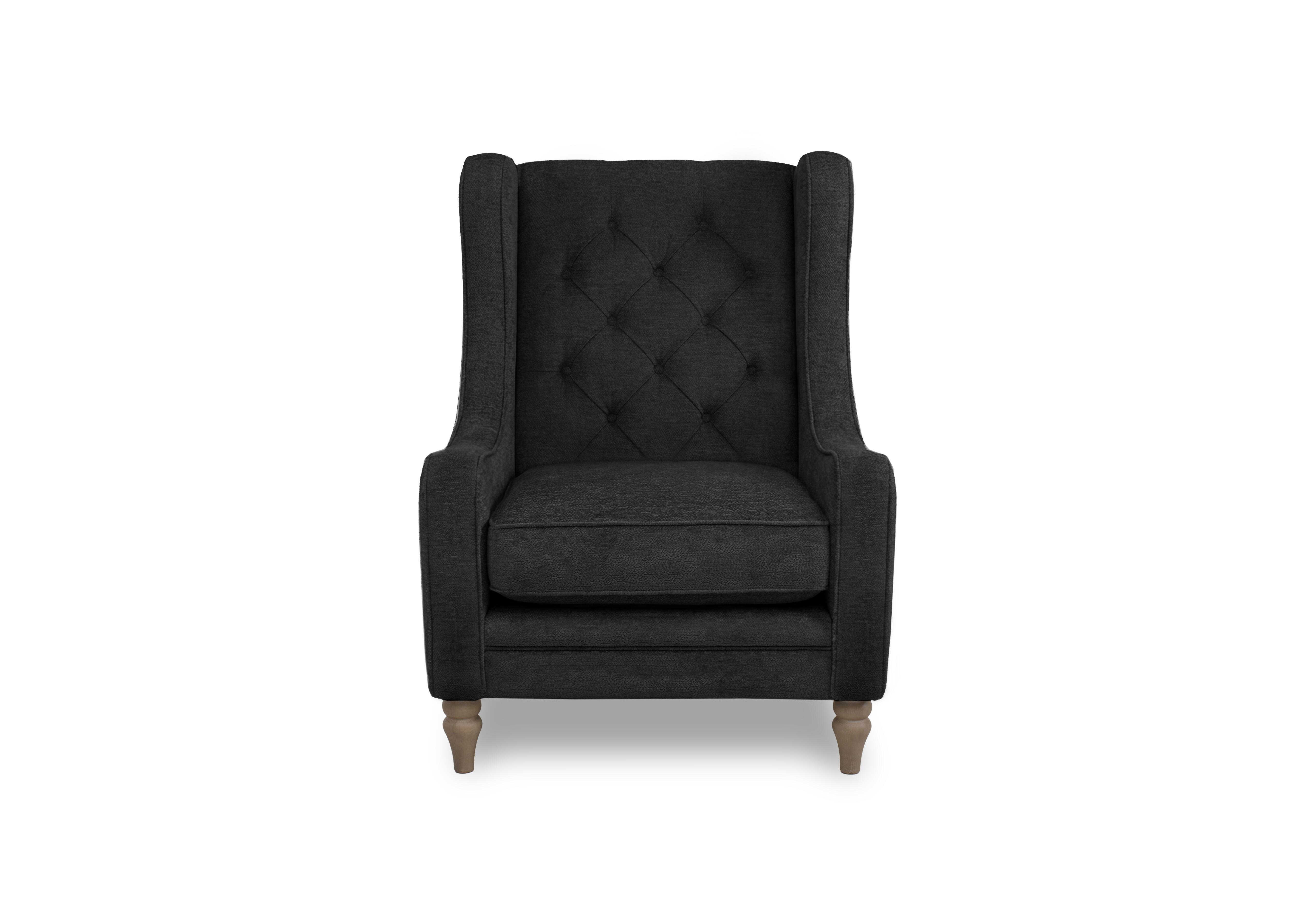 Cotswold Accent Chair in Burford Charcoal Wo Ft on Furniture Village