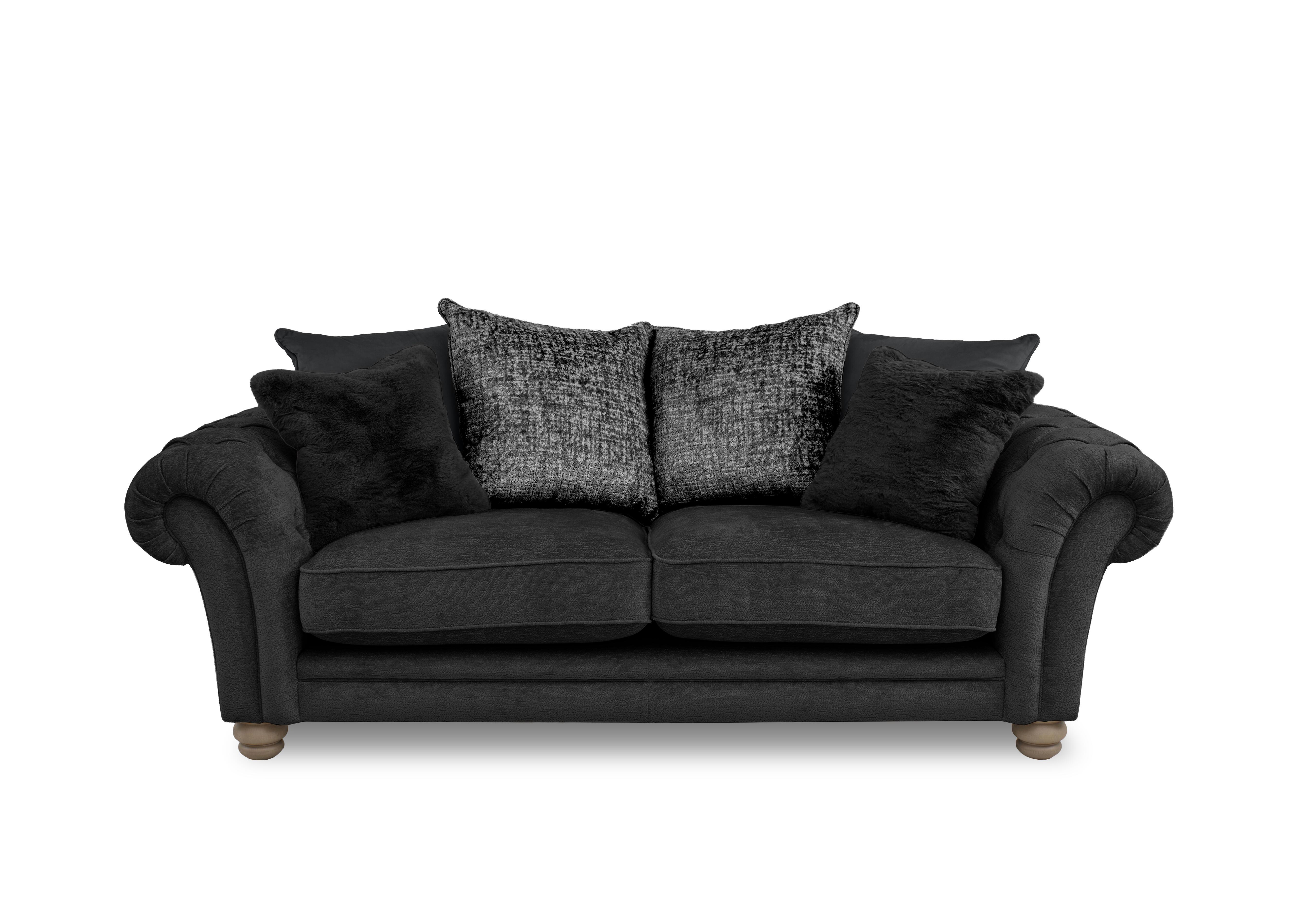 Cotswold 3 Seater Scatter Back Sofa in Burford Charcoal Wo Ft on Furniture Village
