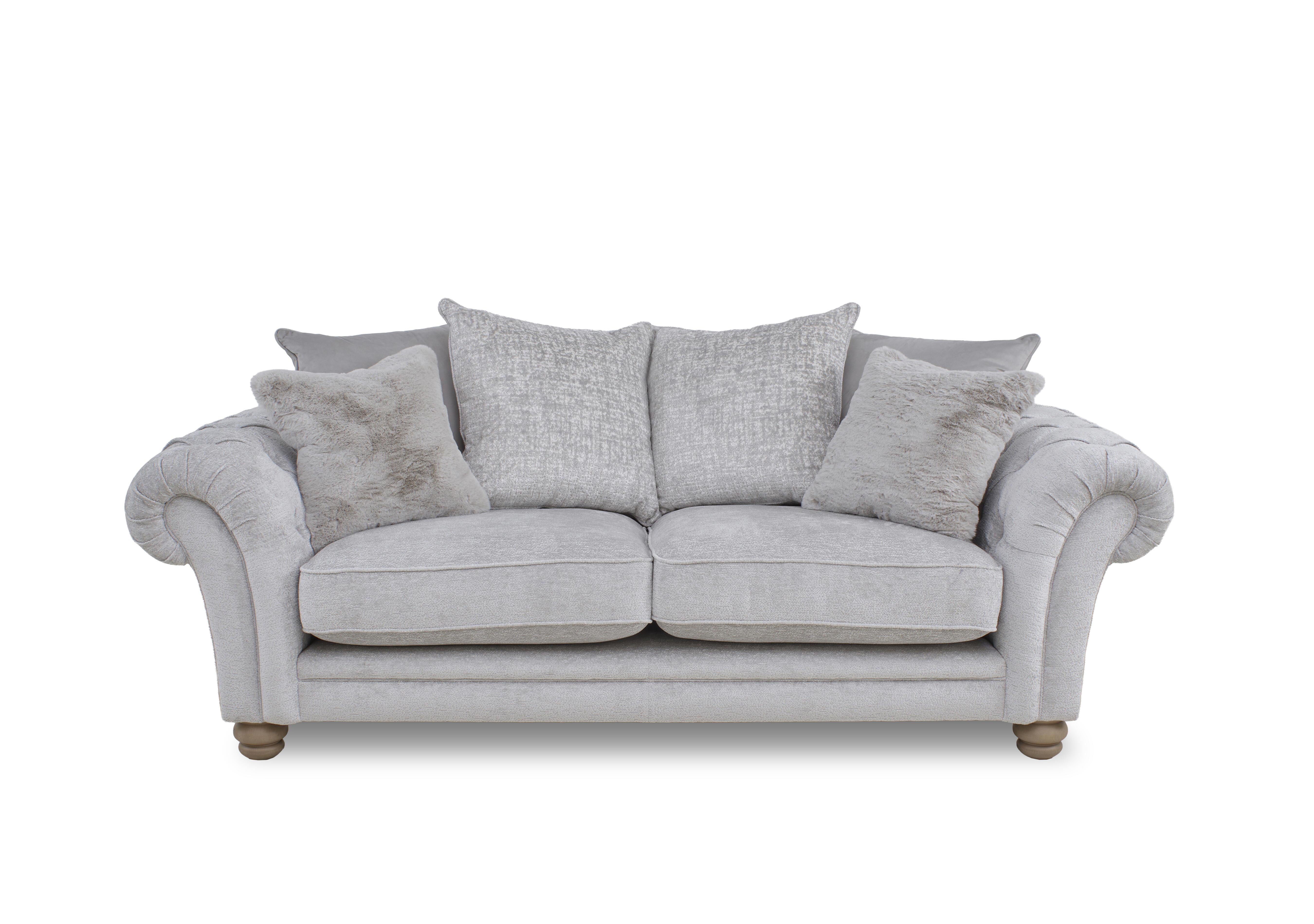 Cotswold 3 Seater Scatter Back Sofa in Burford Platinum Wo Ft on Furniture Village