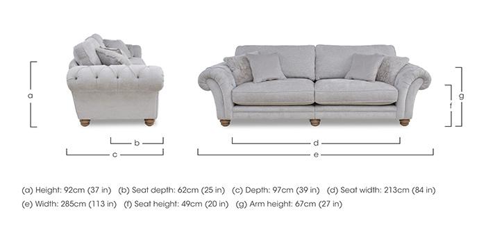 Cotswold Grand Split Frame Classic Back Sofa in  on Furniture Village