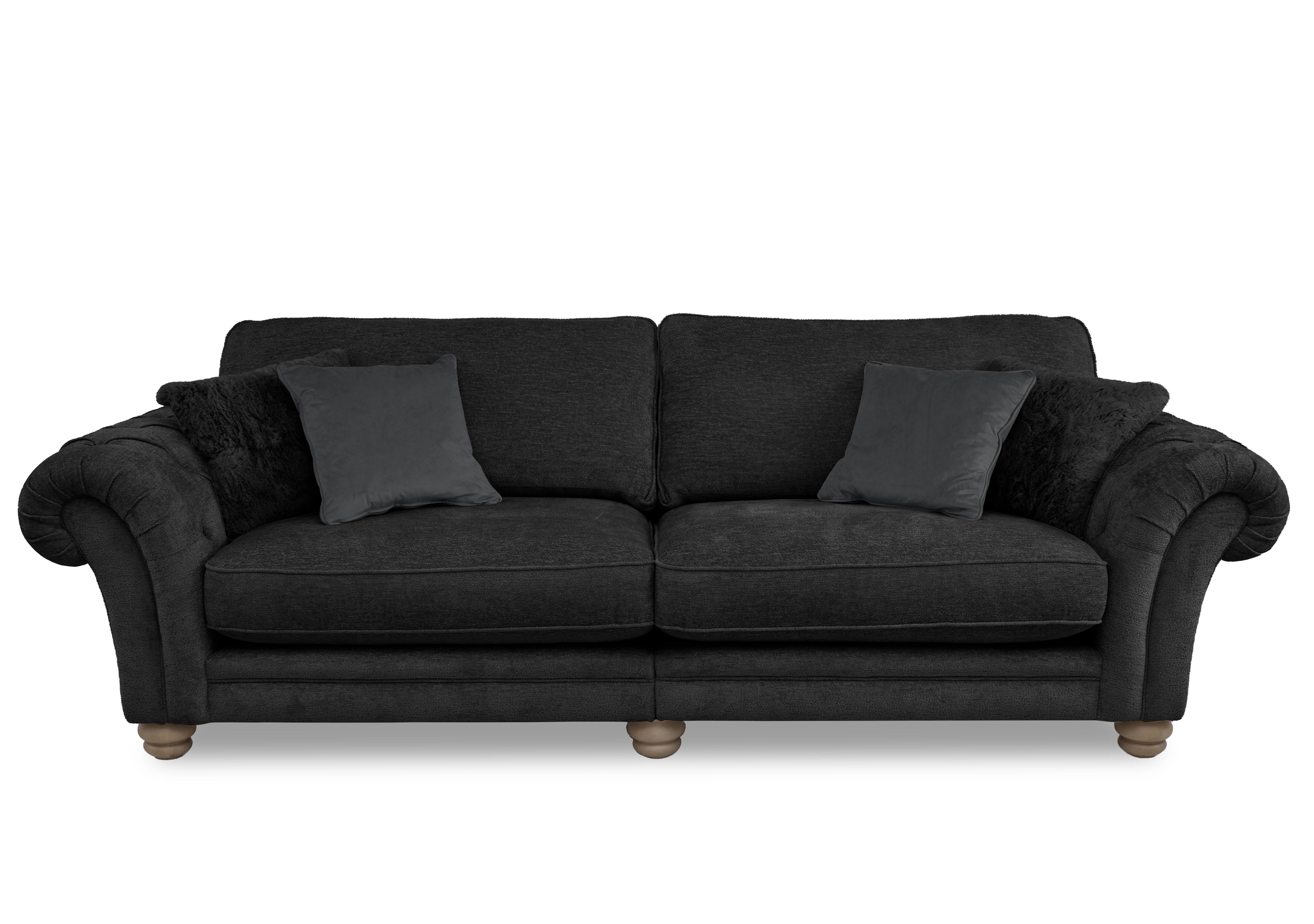 Cotswold Grand Split Frame Classic Back Sofa in Burford Charcoal Wo Ft on Furniture Village