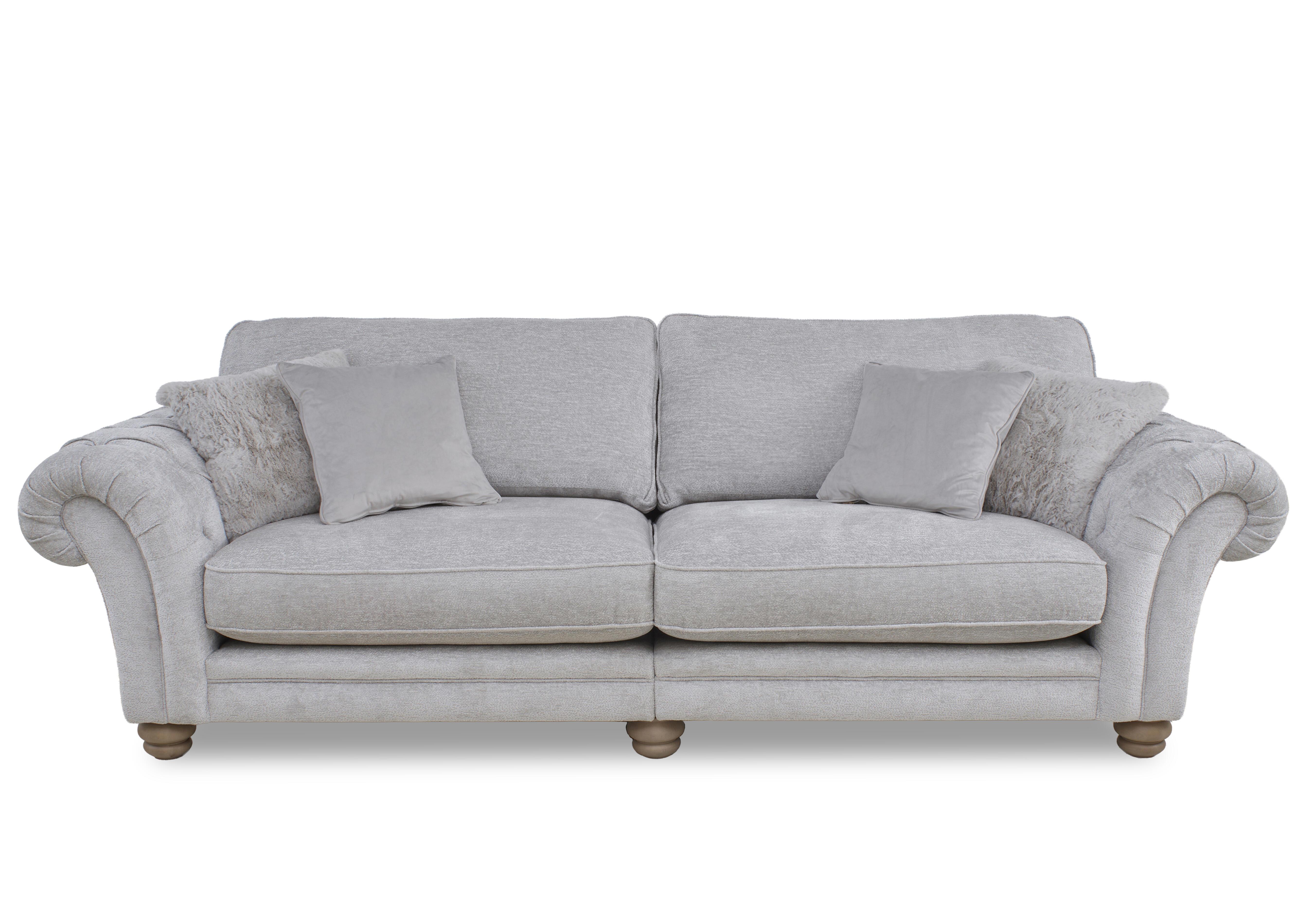 Cotswold Grand Split Frame Classic Back Sofa in Burford Platinum Wo Ft on Furniture Village
