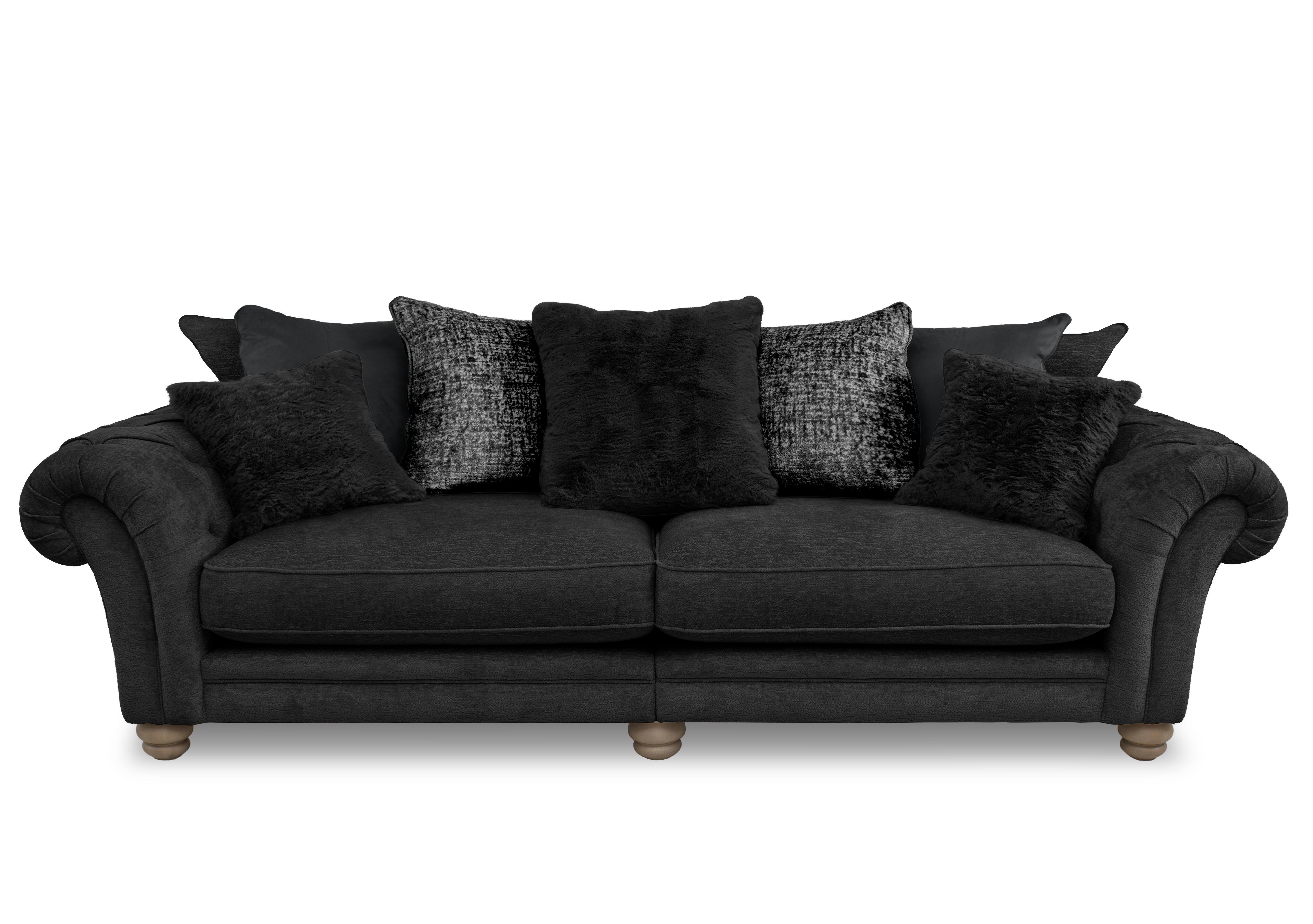 Cotswold Grand Split Frame Scatter Back Sofa in Burford Charcoal Wo Ft on Furniture Village