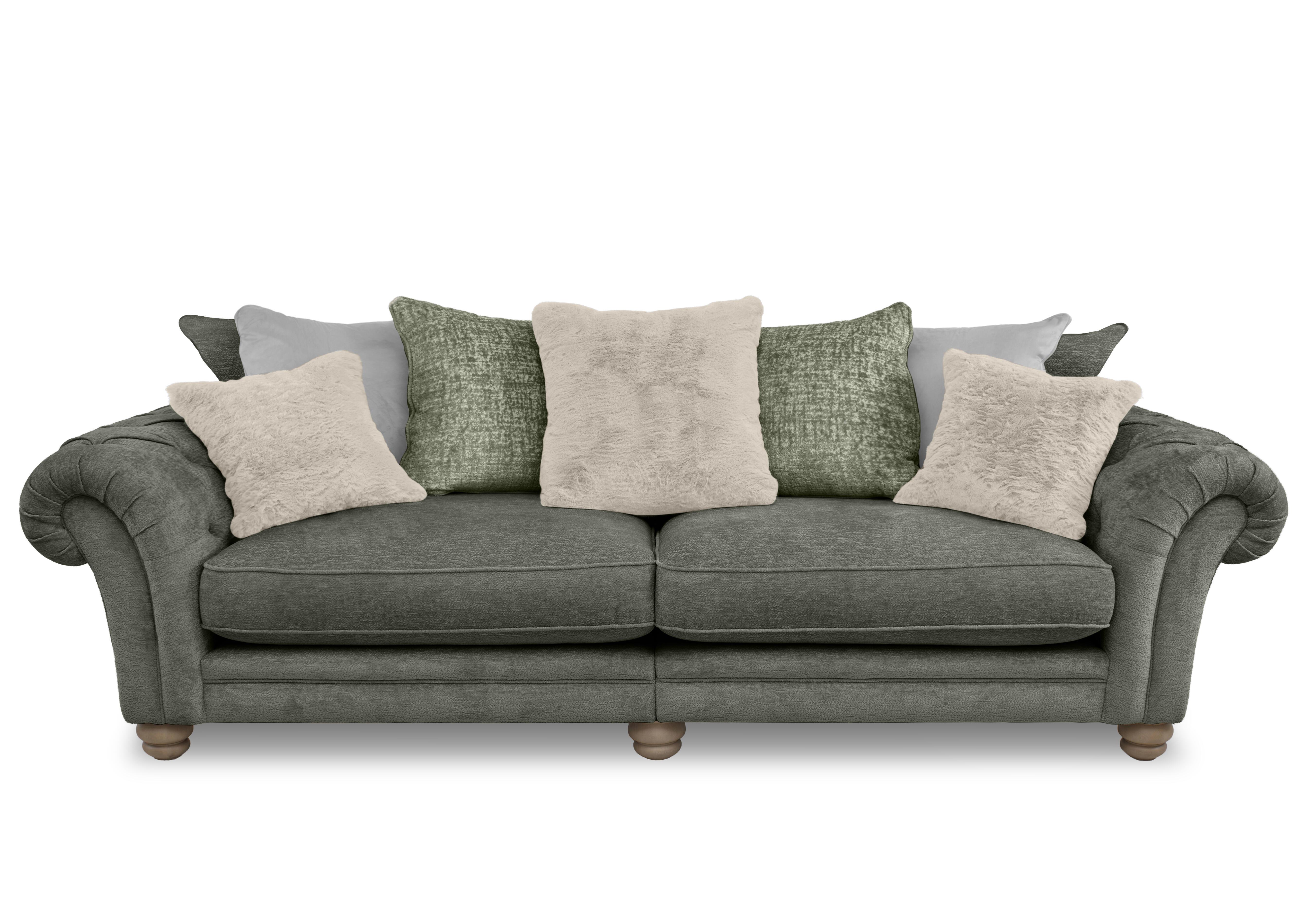 Cotswold Grand Split Frame Scatter Back Sofa in Burford Spruce Wo Ft on Furniture Village