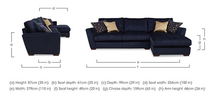 Royale 3 Seater Chaise End Sofa in  on Furniture Village