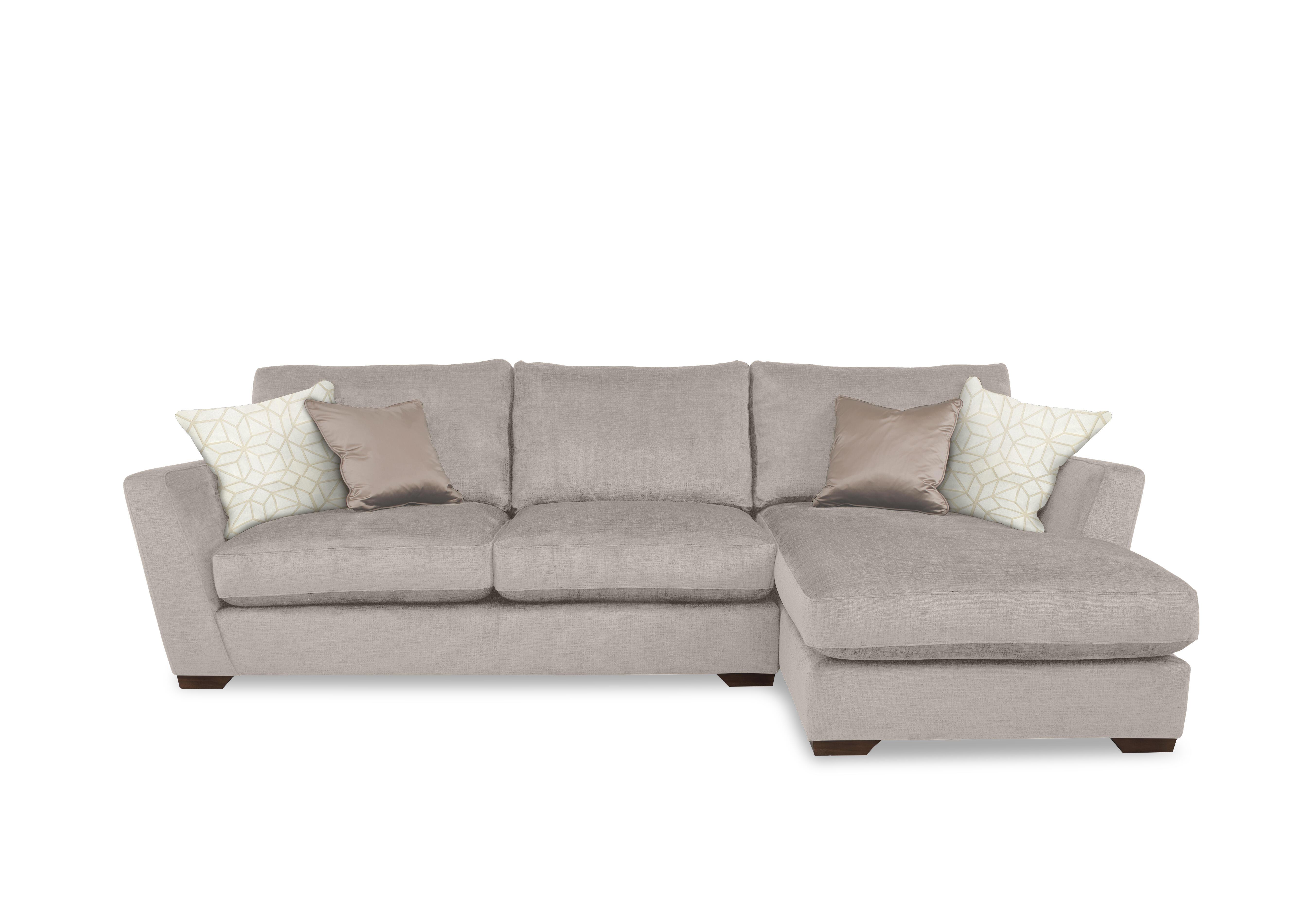 Royale 3 Seater Chaise End Sofa in Lustro Biscuit on Furniture Village