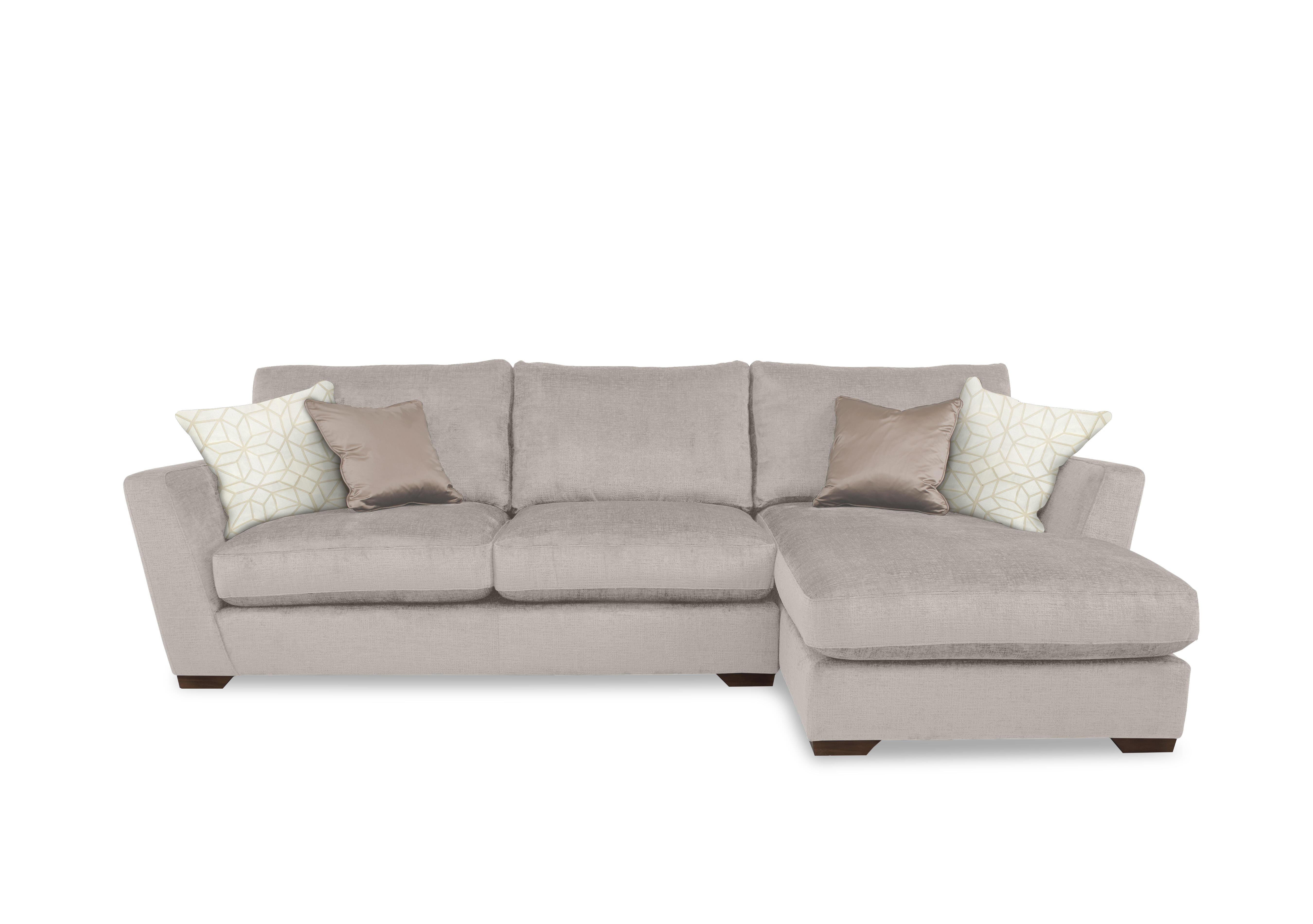 Royale 3 Seater Chaise End Sofa in Lustro Dove on Furniture Village