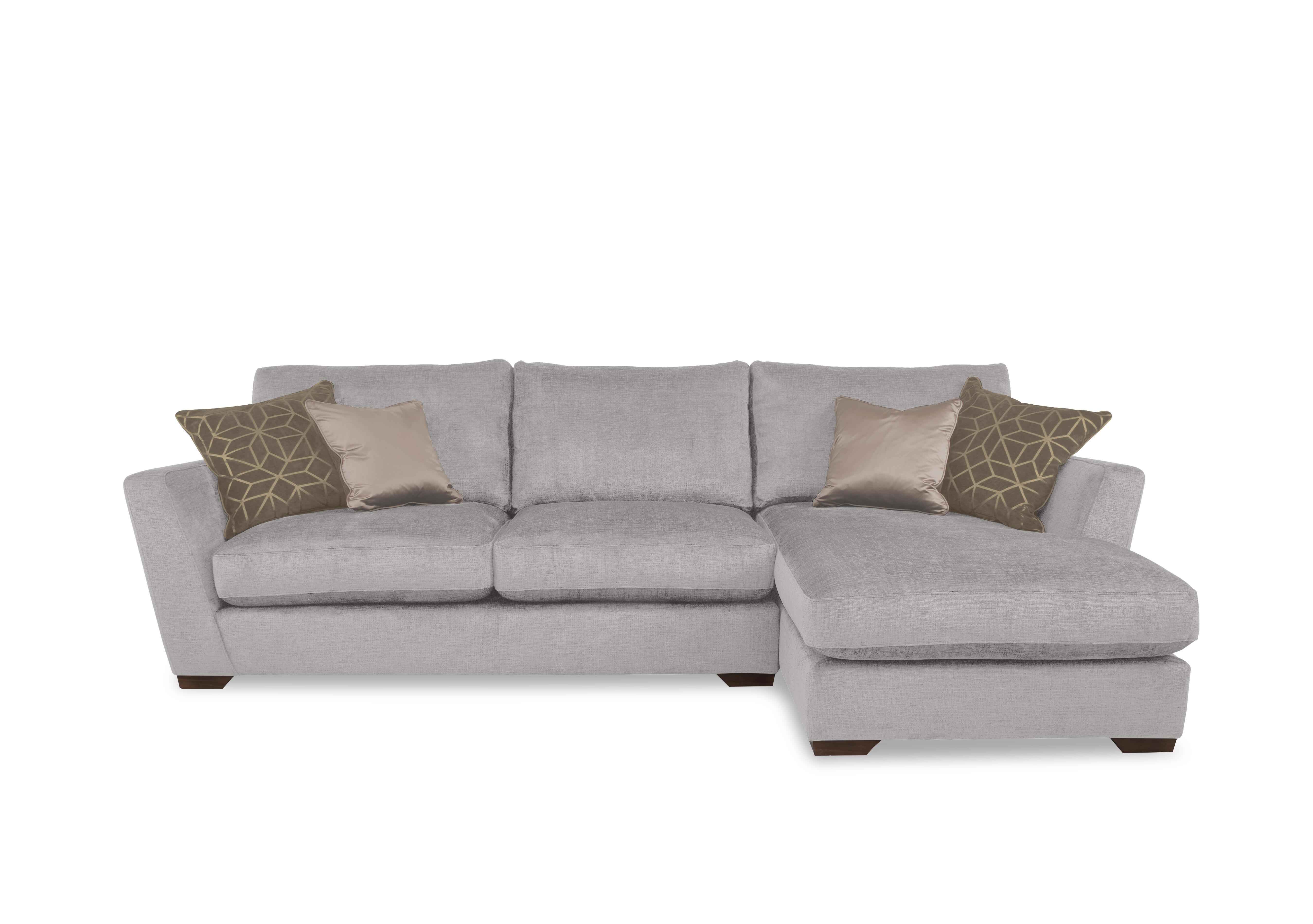 Royale 3 Seater Chaise End Sofa in Lustro Stone on Furniture Village