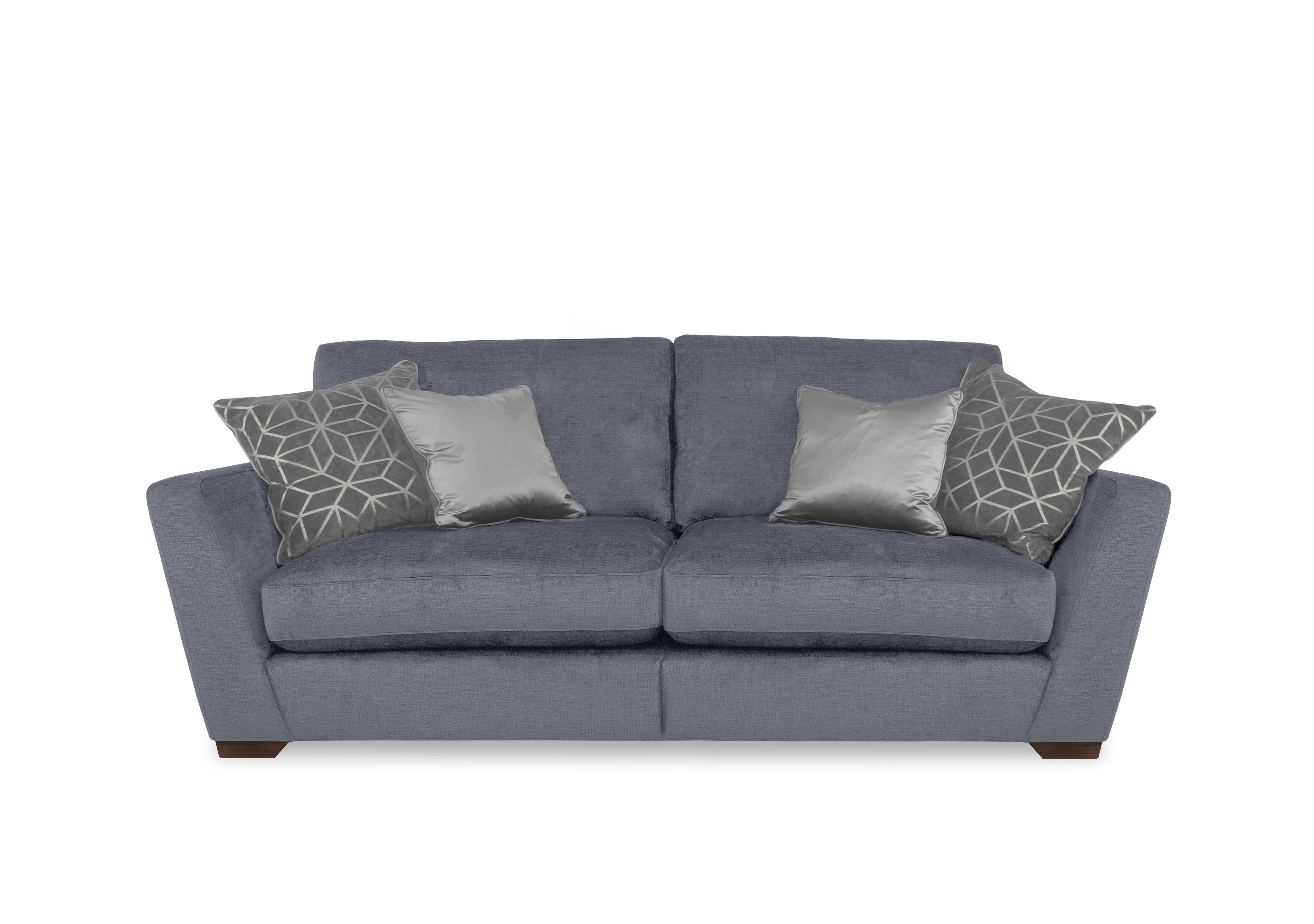 Royale 4 Seater Split Frame Sofa in Lustro Steel on Furniture Village